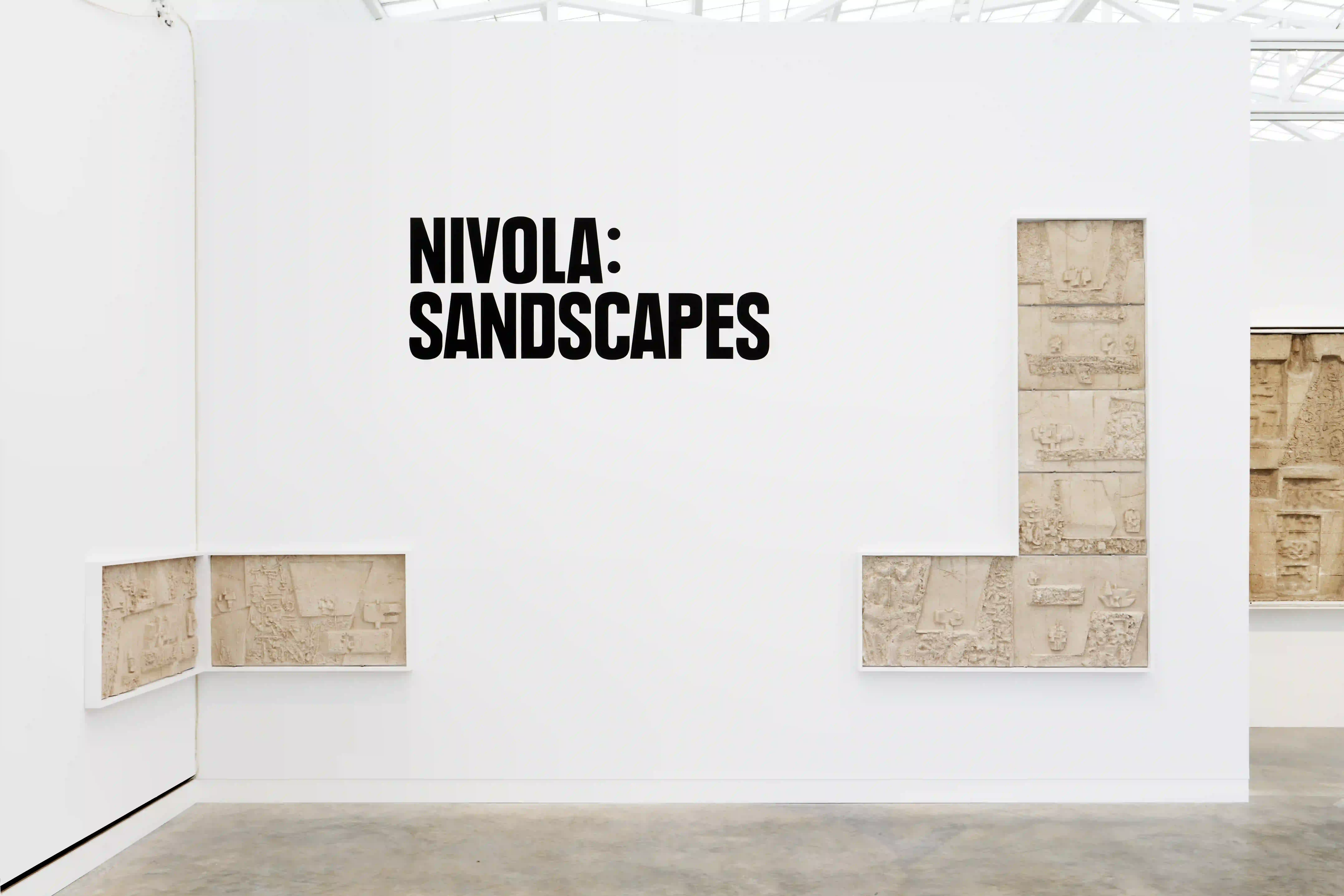 Entryway of the exhibition Nivola: Sandscapes at Magazzino Italian Art, Cold Spring, New York