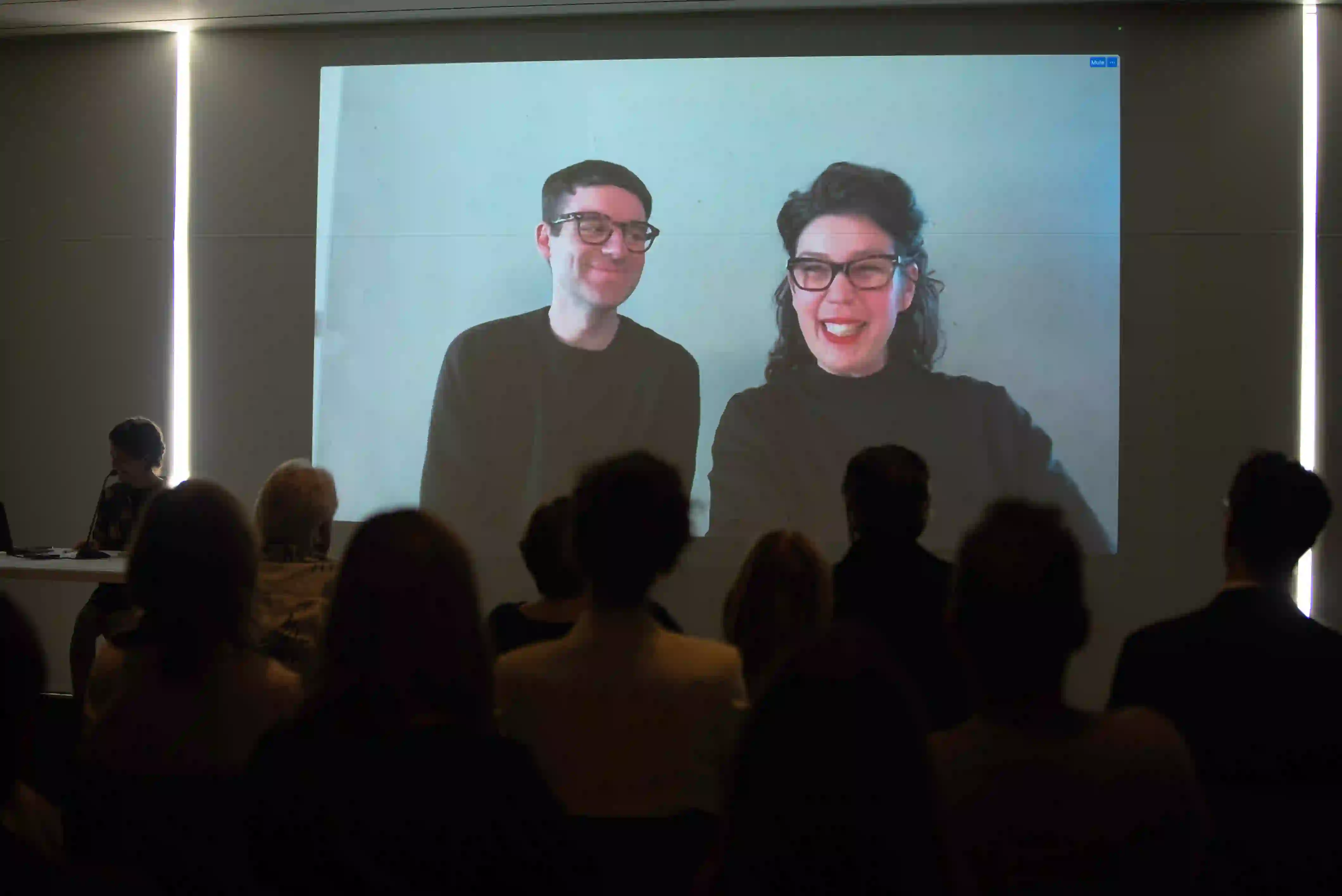 Raphaël Cuomo and Maria Iorio via Zoom. Photo by Julia Discenza
