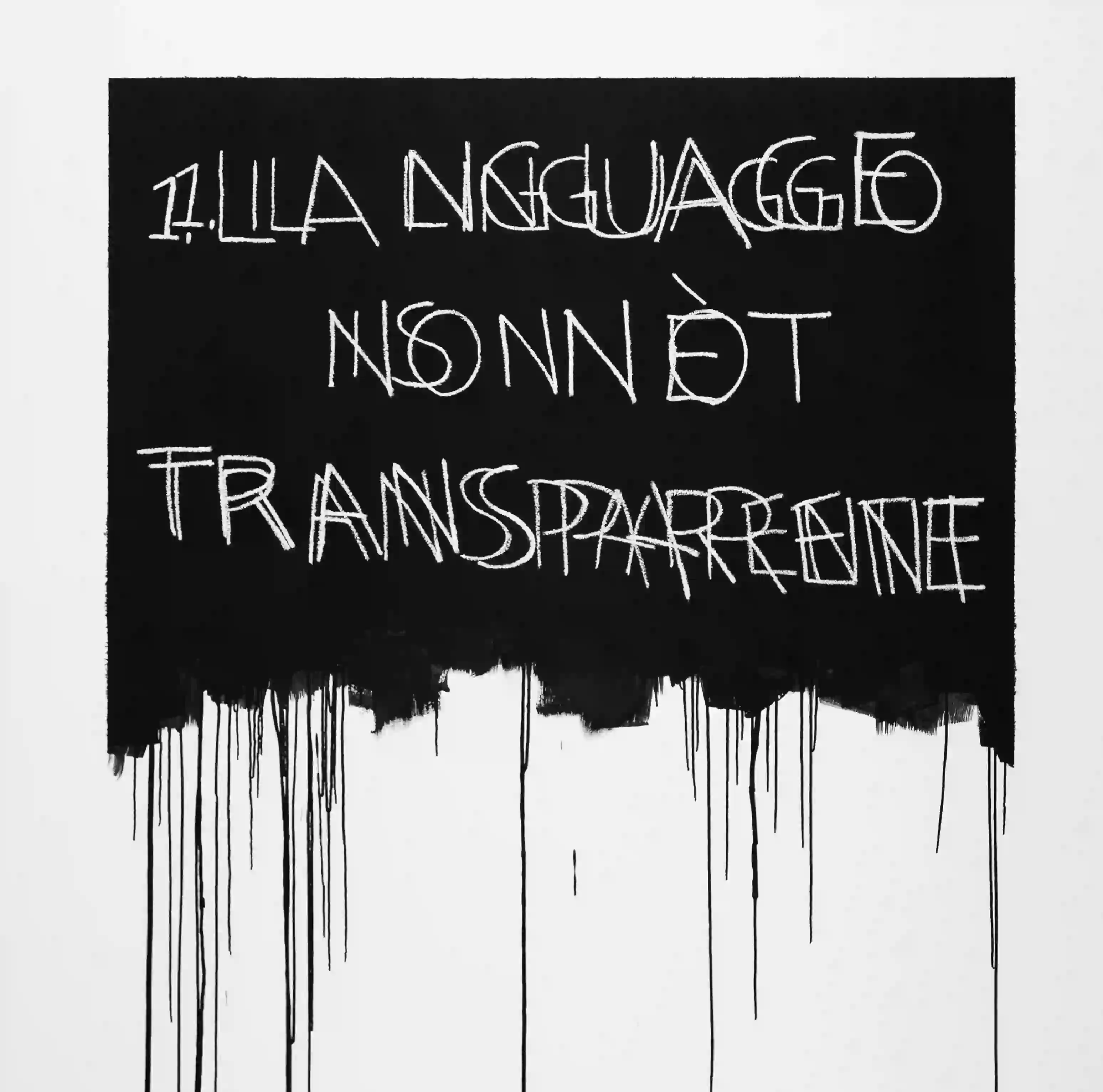 01 Language Is Not Transparent by Mel Bochner