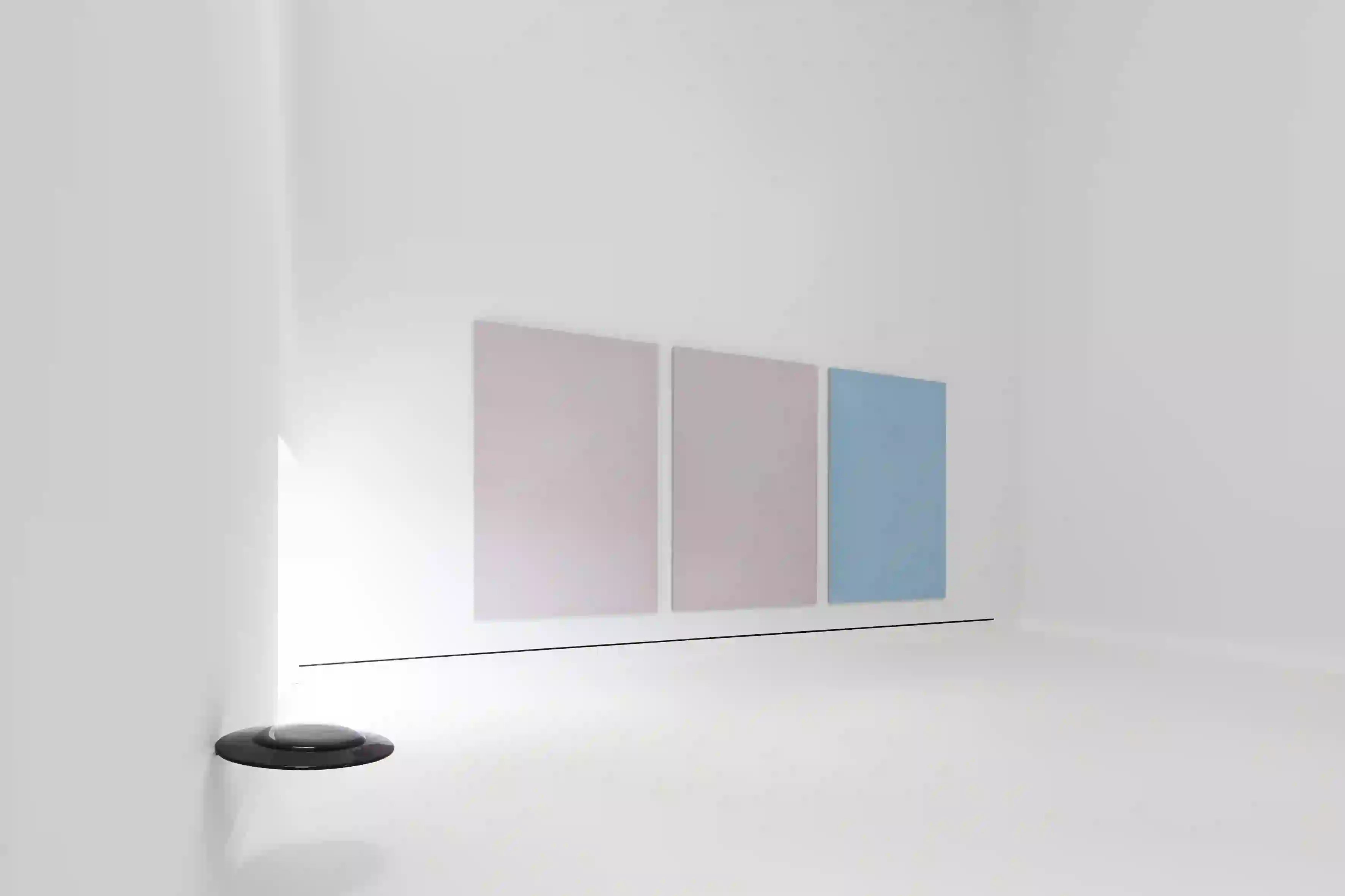Installation view of 'Ettore Spalletti: Parole di colore' at the Robert Olnick Pavilion at Magazzino Italian Art, Cold Spring, NY. Photo by Marco Anelli / Tommaso Sacconi