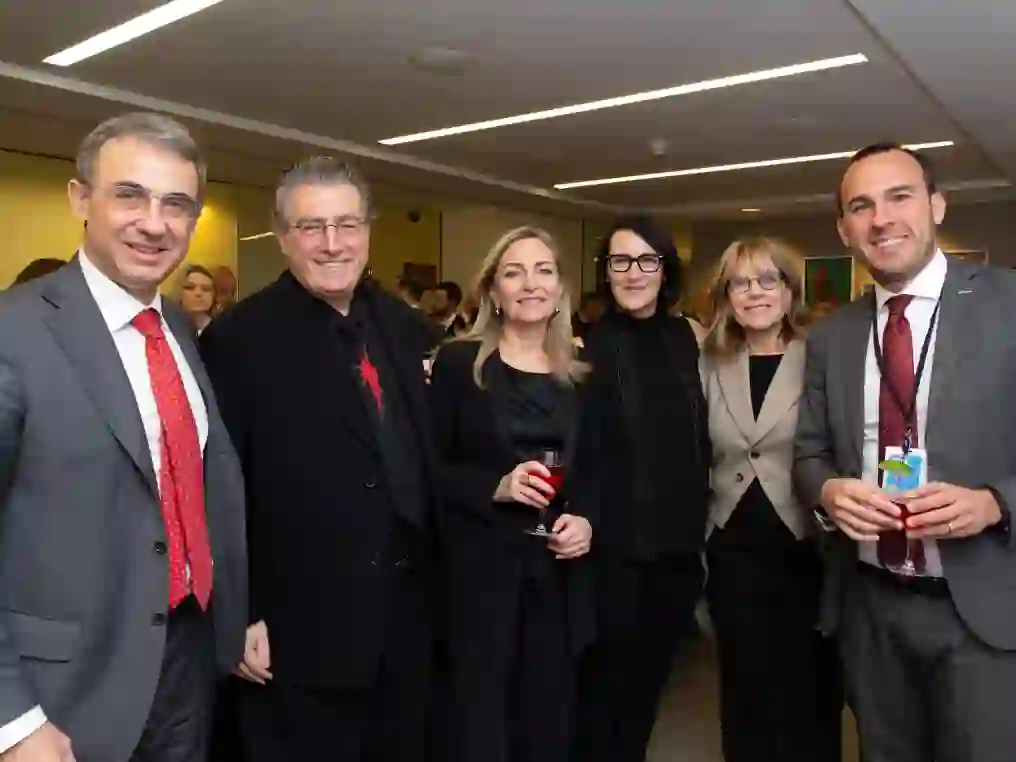 Left: Sergio Costa, Environment Min., Giorgio Spanu, Magazzino Italian Art Foundation Co-founder, Mariangela Zappia, U.N. Amb. of Italy, Melissa McGill, artist, Nancy Olnick, Magazzino Italian Art Foundation Co-founder, Manlio di Stefano, Undersecretary