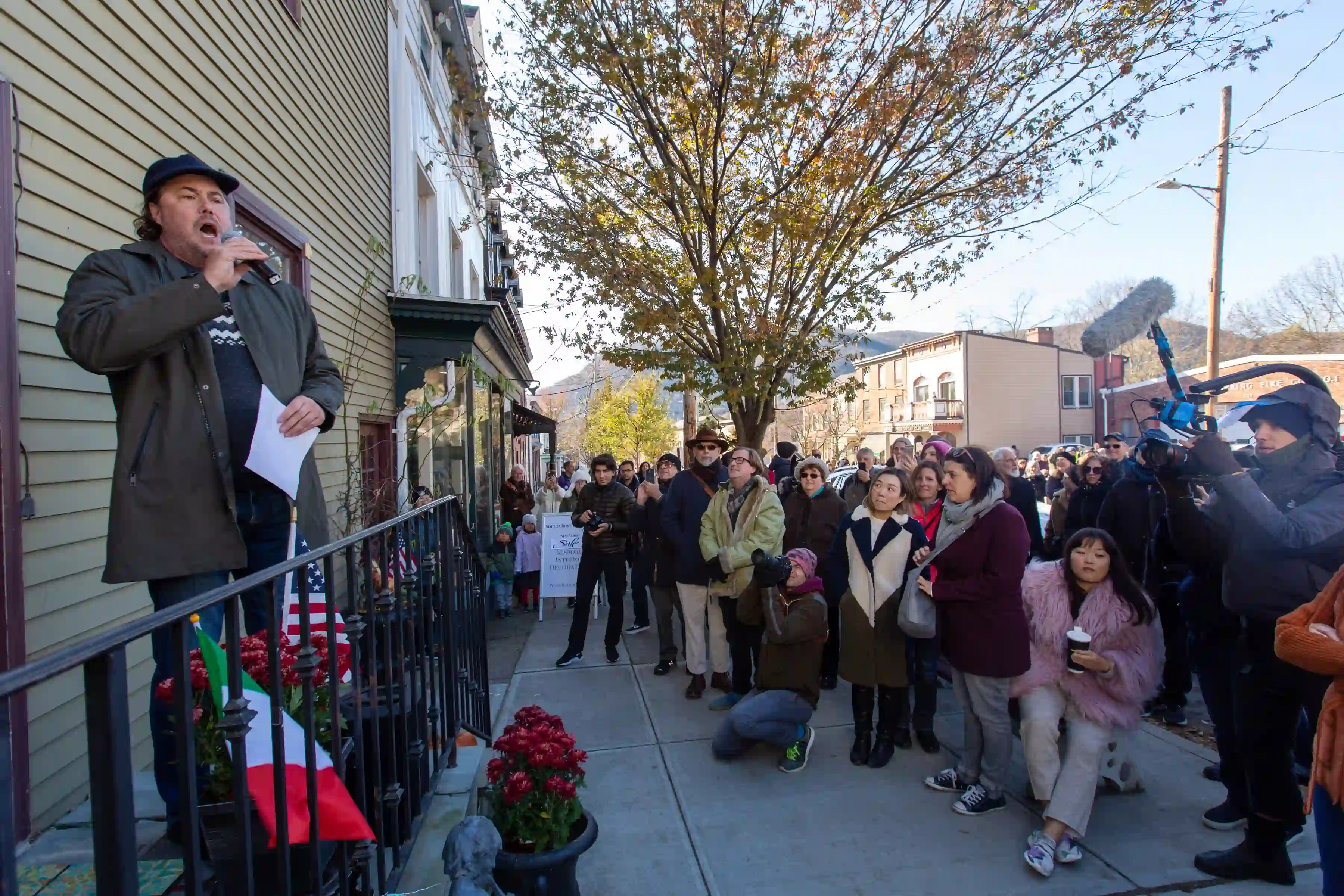 Marinella Senatore and The School of Narrative Dance Performance in the Village of Cold Spring, N.Y. on November 16, 2019