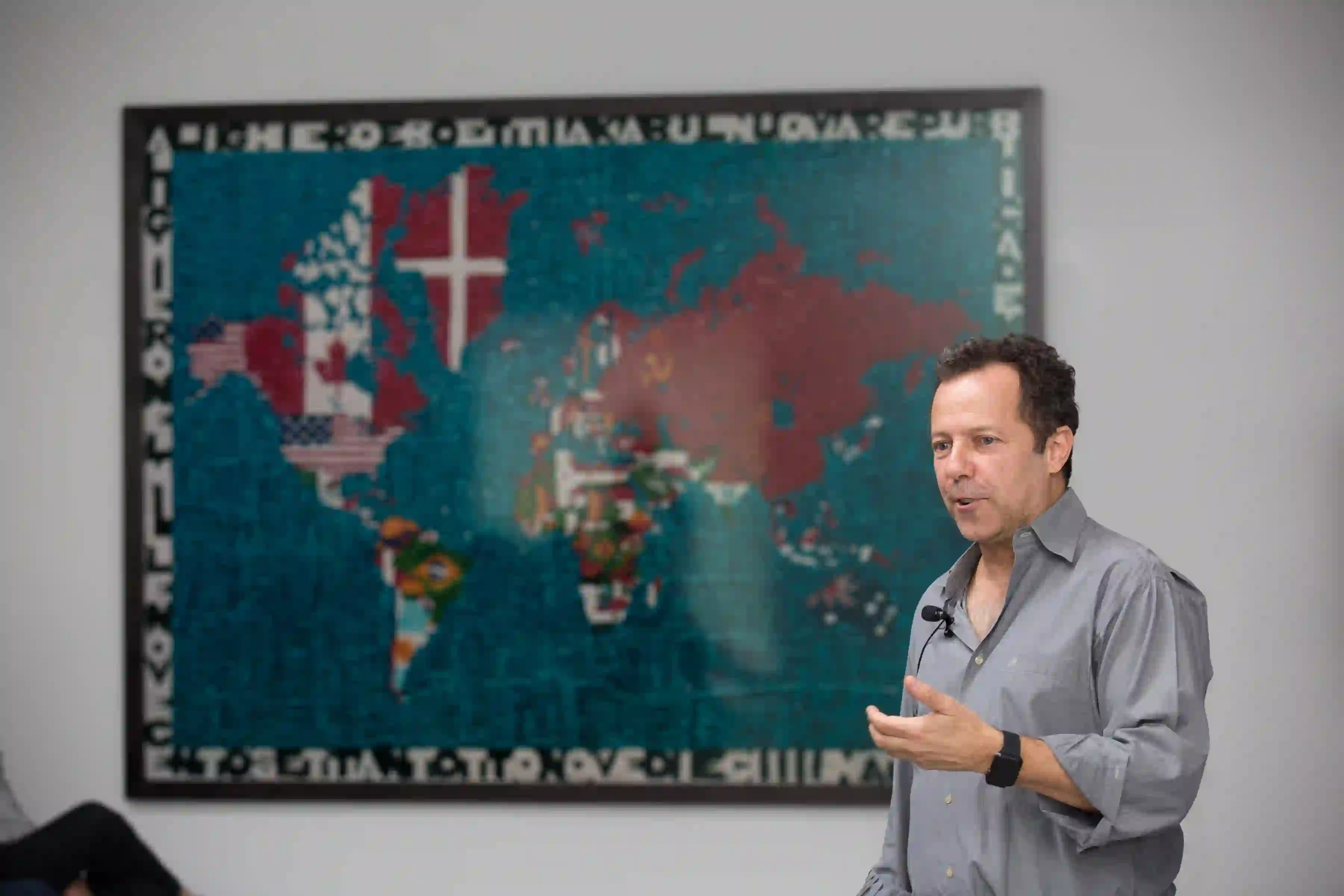 Vik Muniz speaks at Magazzino Italian Art Foundation