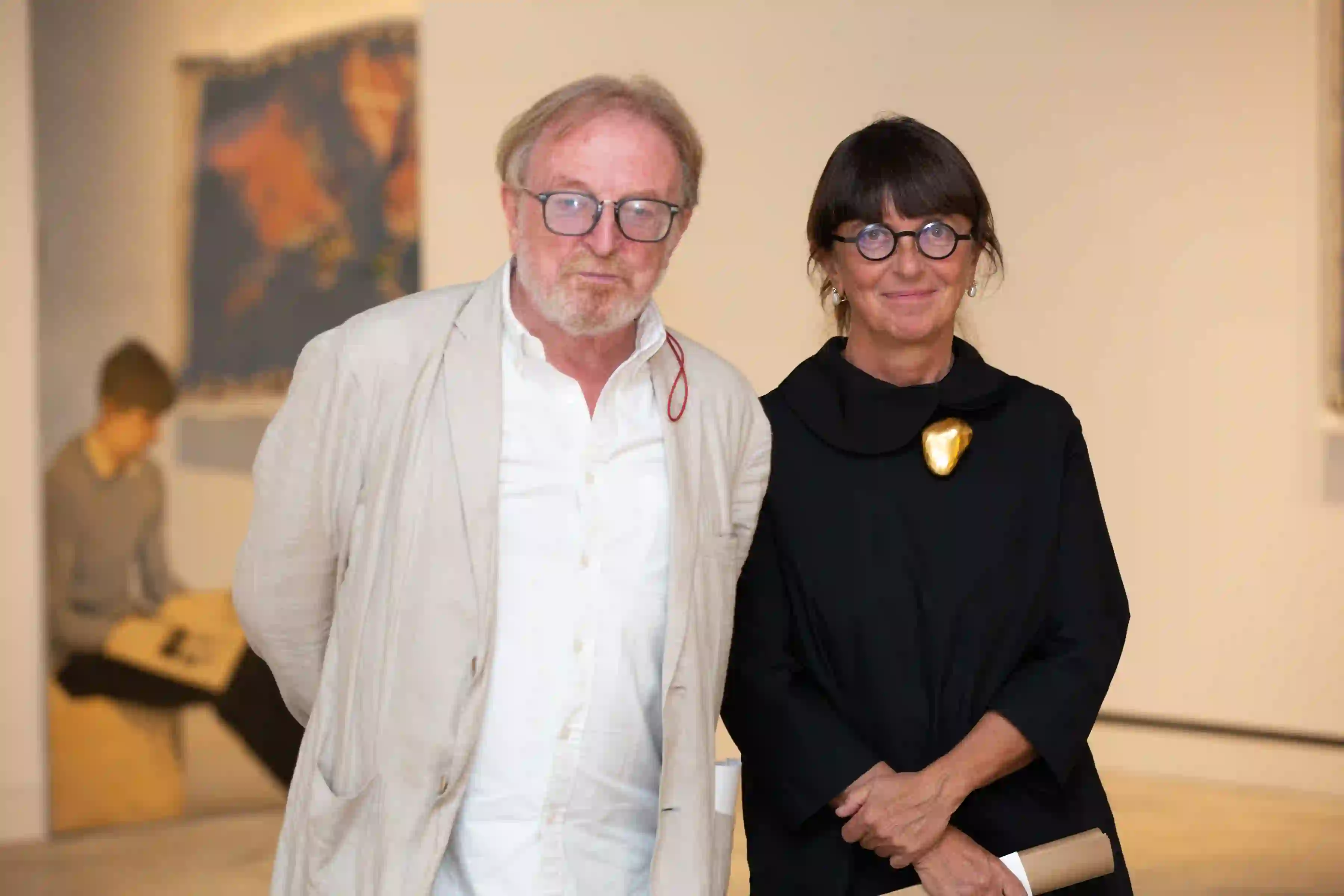 From left to right: Curator of Atelier Bagnoli and Co-editor of "Marco Bagnoli" Antonella Soldaini
