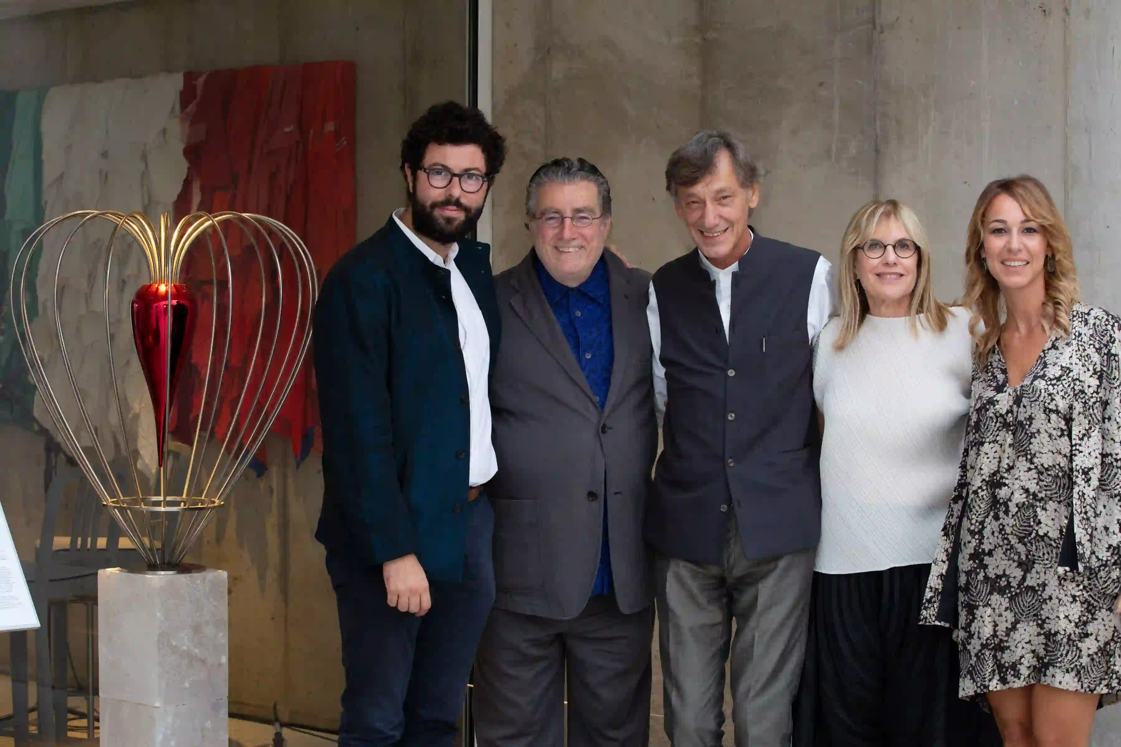 From left to right: Director Vittorio Calabrese, Co-founder Giorgio Spanu, artist Marco Bagnoli, and Co-founder Nancy Olnick