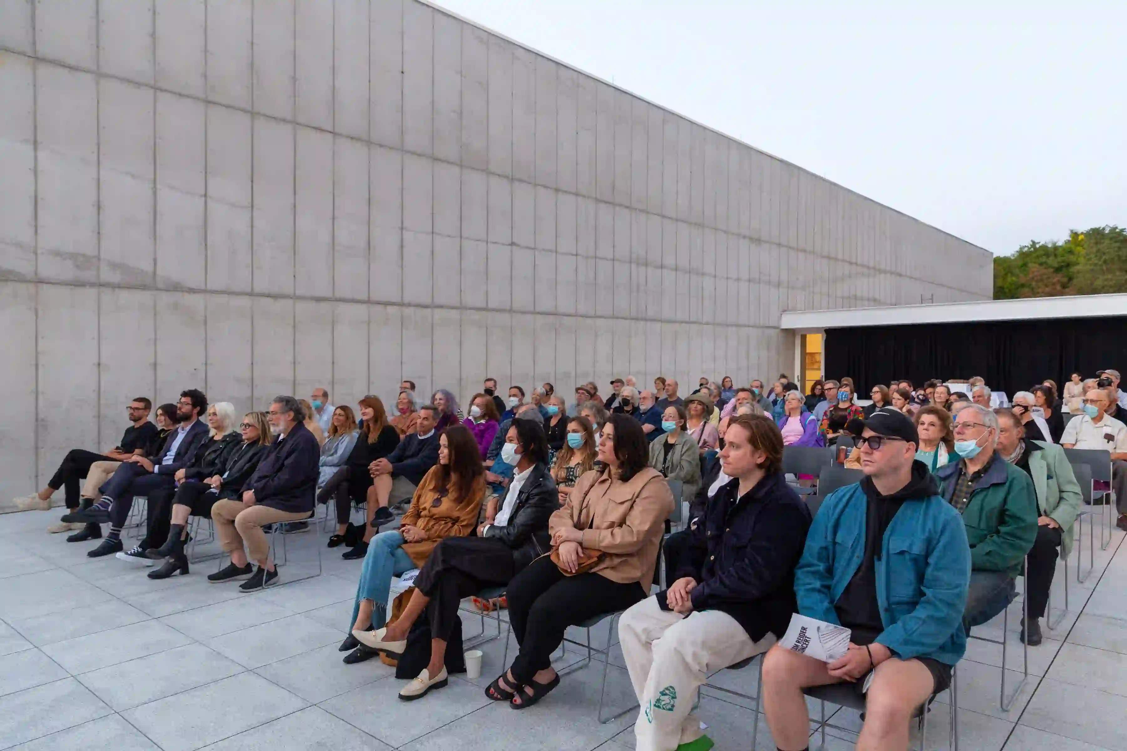 Attendees at the Sam Reider and the Human Hands concert at Magazzino Italian Art, September 11, 2021