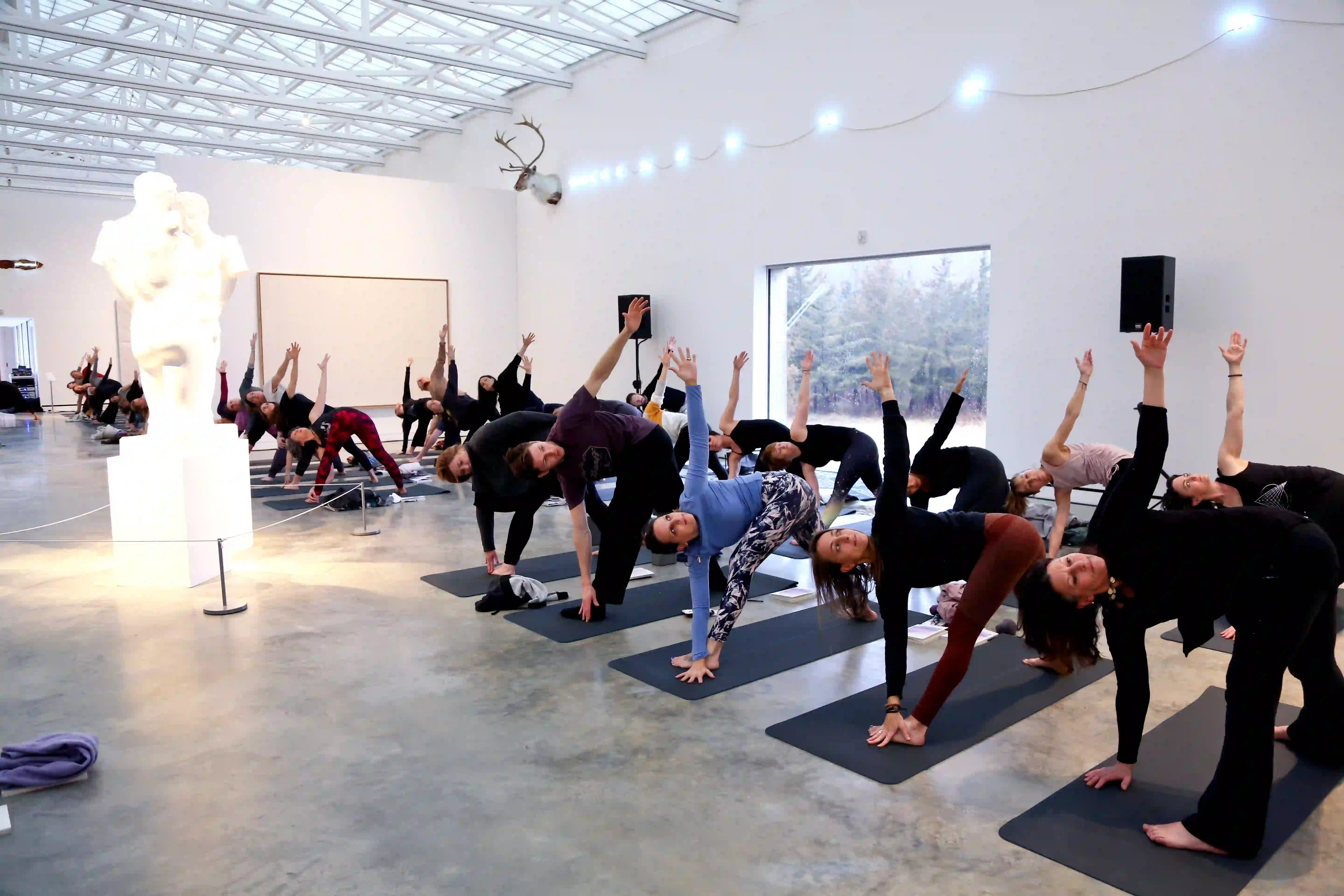 Attendees at the New Year Reflections yoga event, 2019
