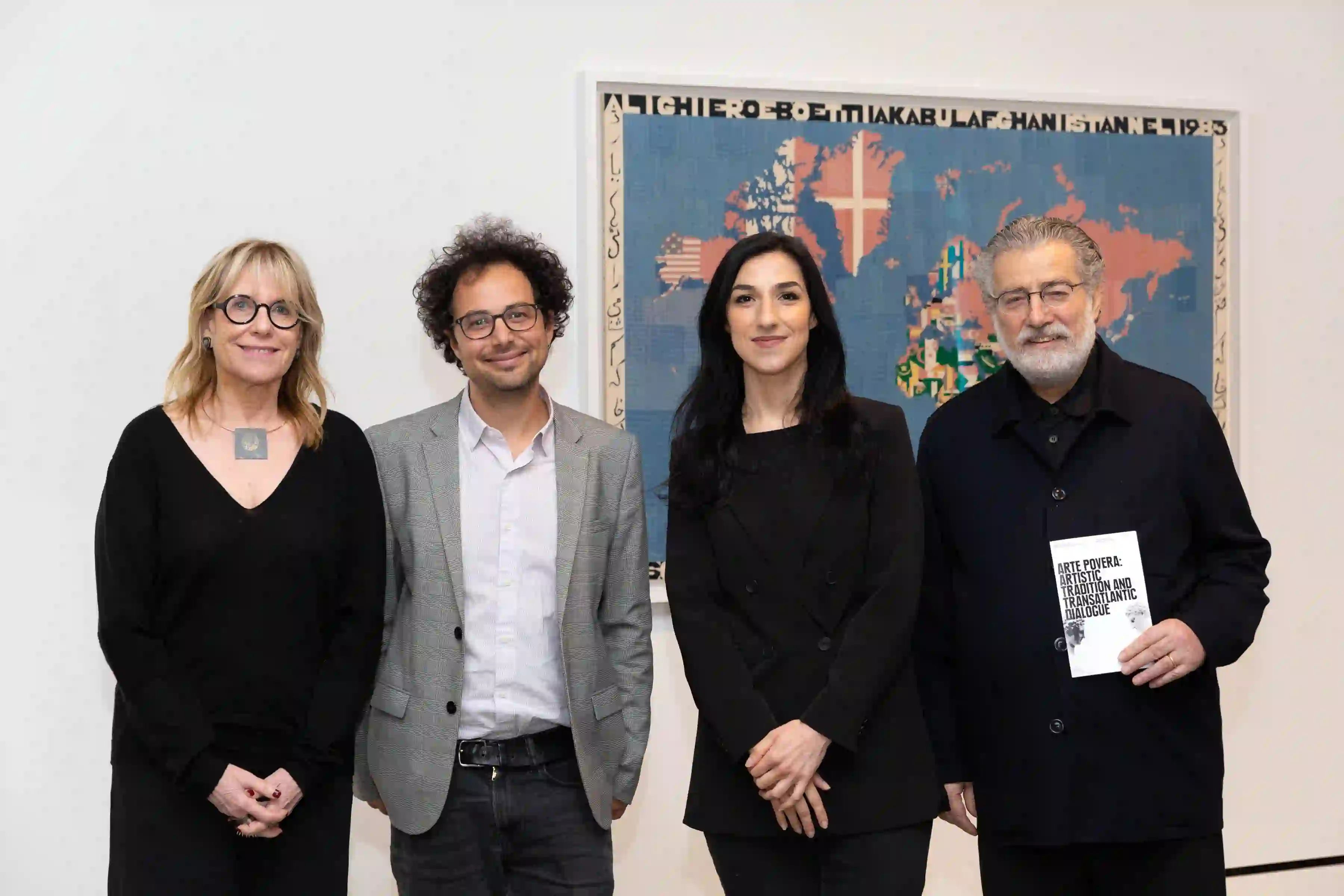From left to right: Nancy Olnick, Raffaele Bedarida, Roberta Minnucci, Giorgio Spanu. Photo by Alexa Hoyer