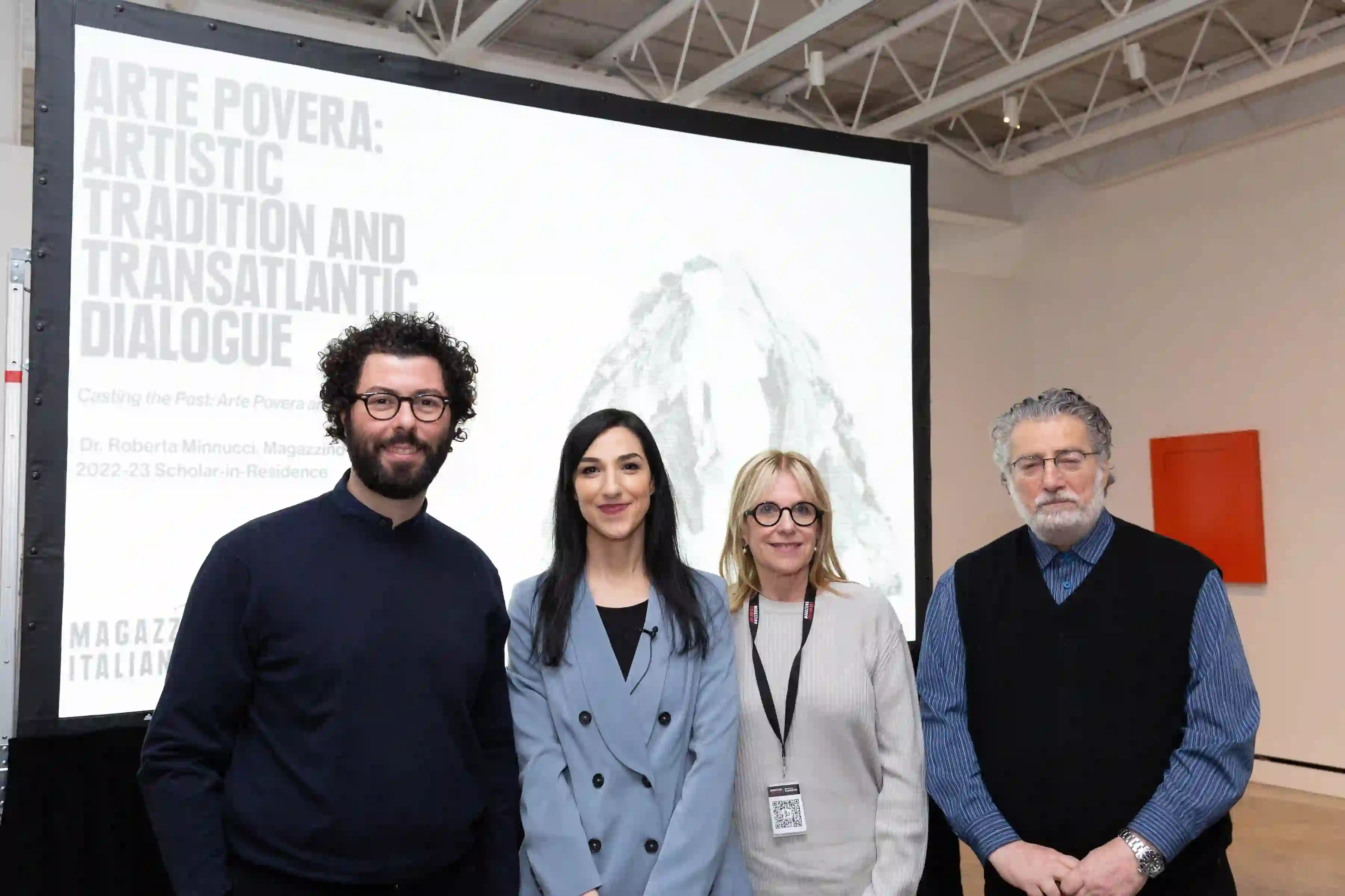 From left to right: Vittorio Calabrese, Roberta Minnucci, Nancy Olnick, Giorgio Spanu. Photo by Alexa Hoyer