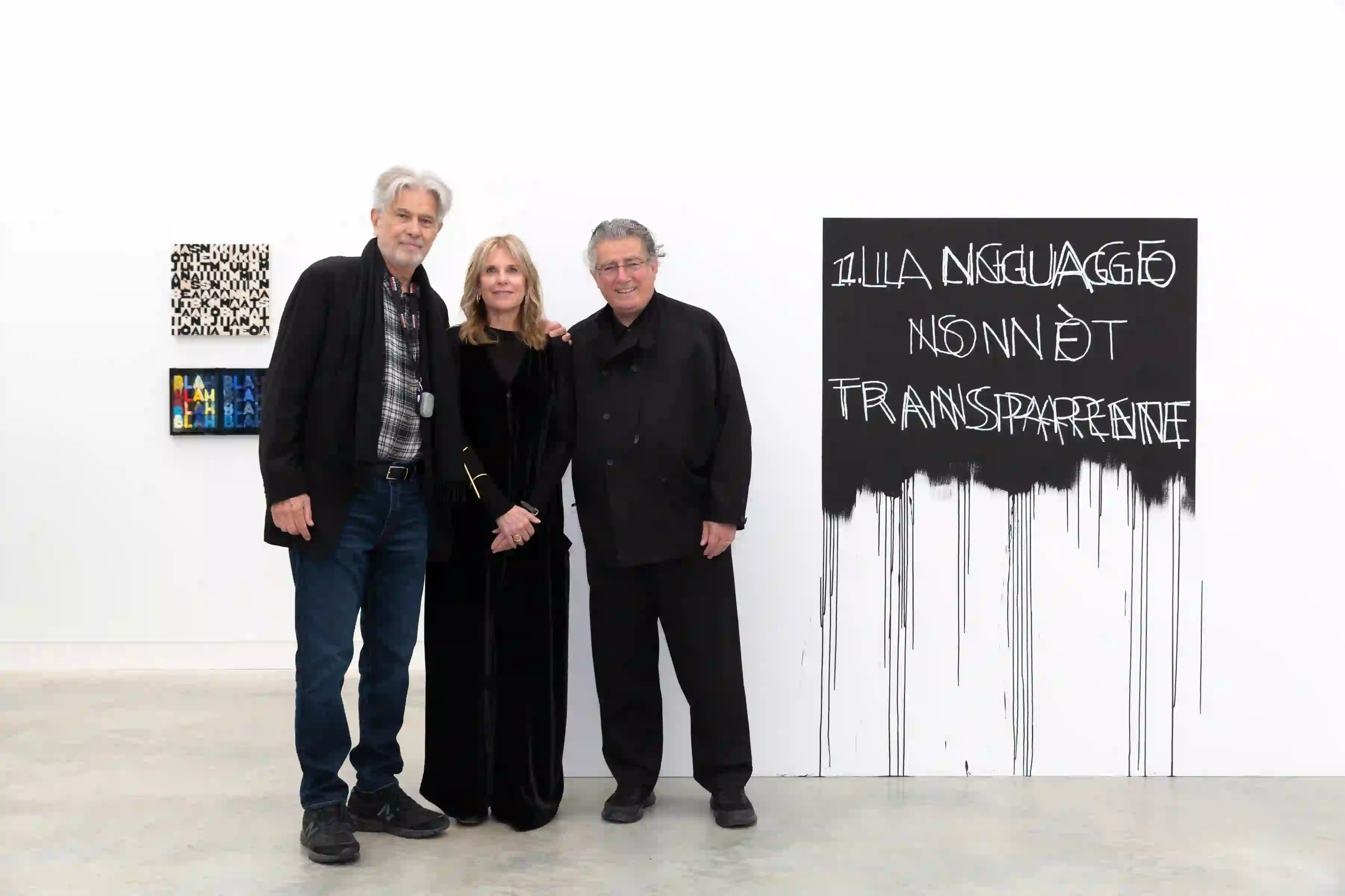 Mel Bochner with Magazzino Italian Art founders Nancy Olnick and Giorgio Spanu