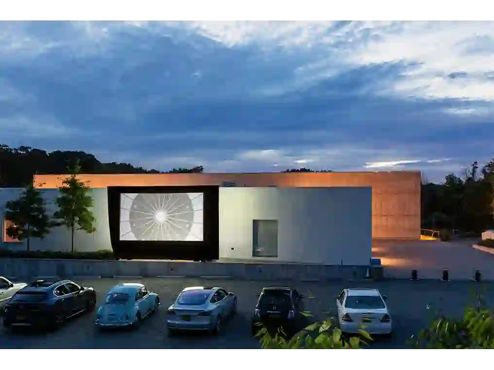 Cinema in Piazza, drive-in, at Magazzino Italian Art, August 1, 2020