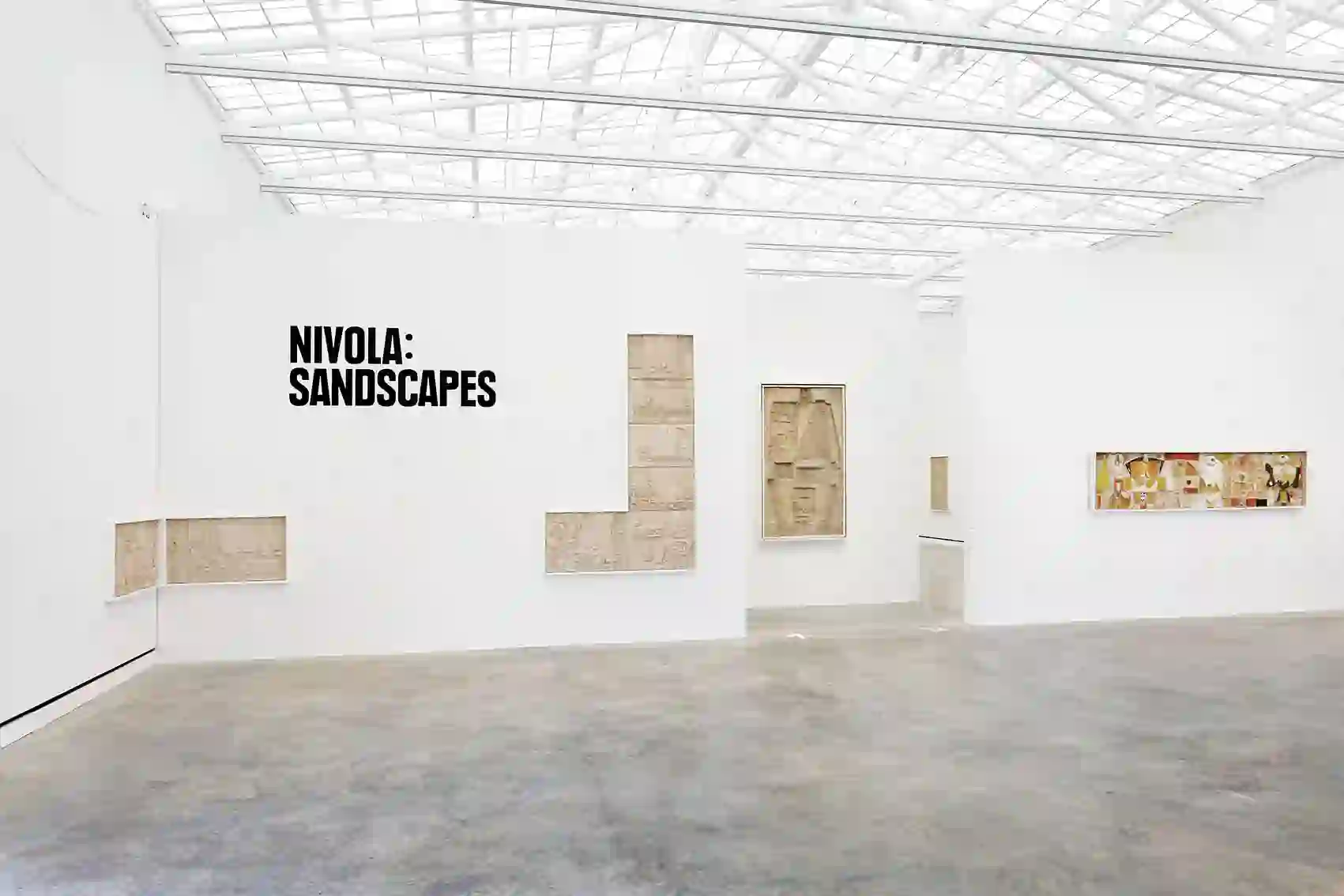 Installation view of Nivola Sandscapes exhibition at Magazzino Italian Art