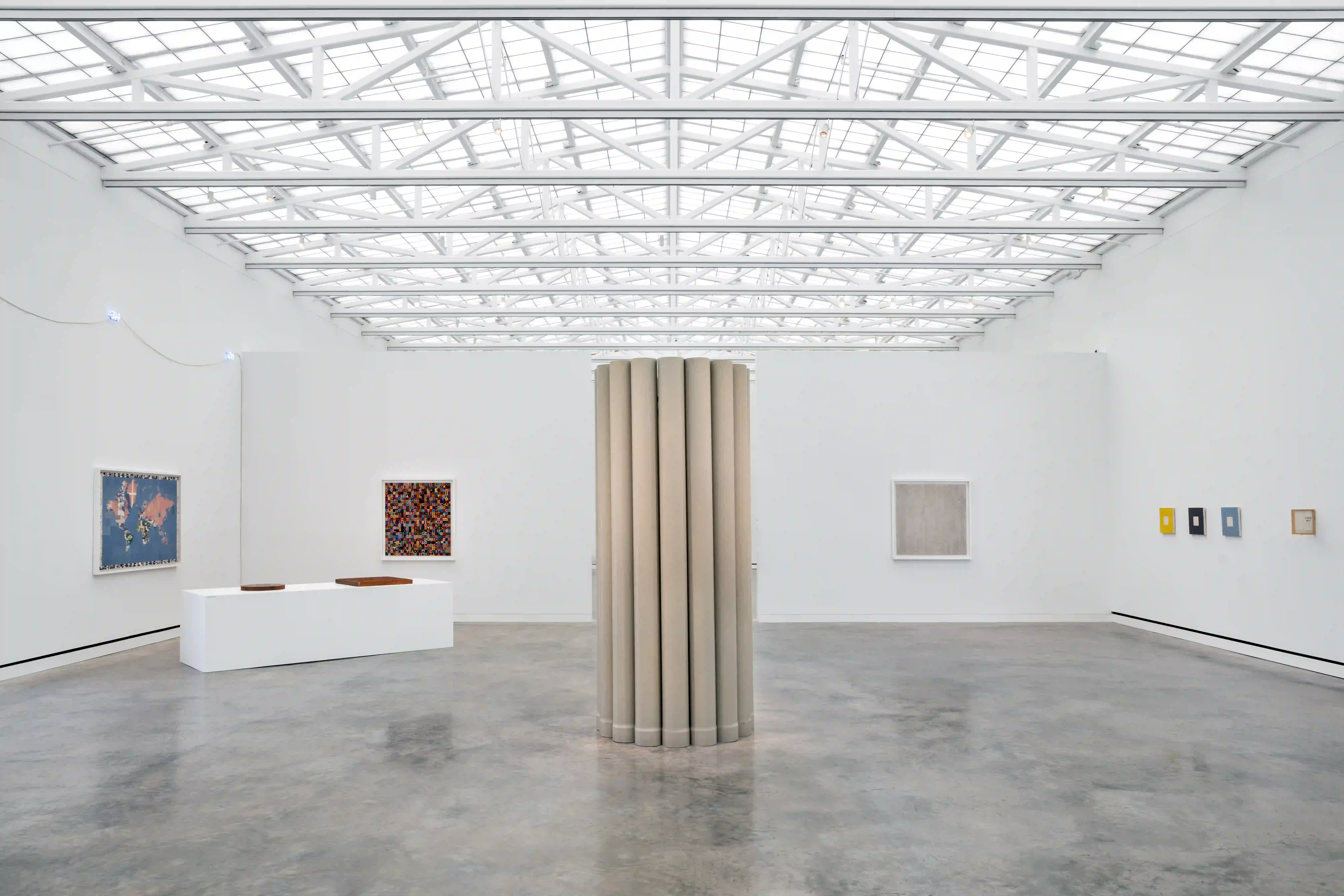 Tutto Boetti 1966-1993 gallery installation. Courtesy of Magazzino Italian Art. Photo by Marco Anelli. © Alighiero Boetti by SIAE/ARS 2026