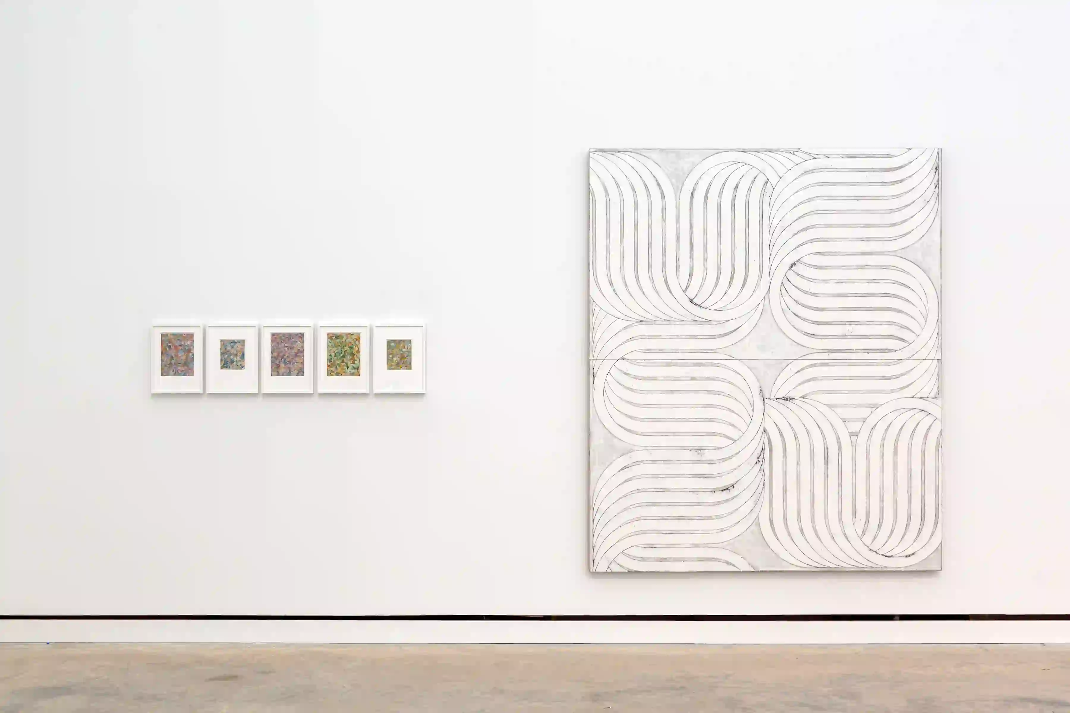 Davide Balliano, 'No title,' 2020 (left), 'UNTITLED_0176,' 2020 (right). Installation view of Homemade at Magazzino Italian Art, Cold Spring, New York