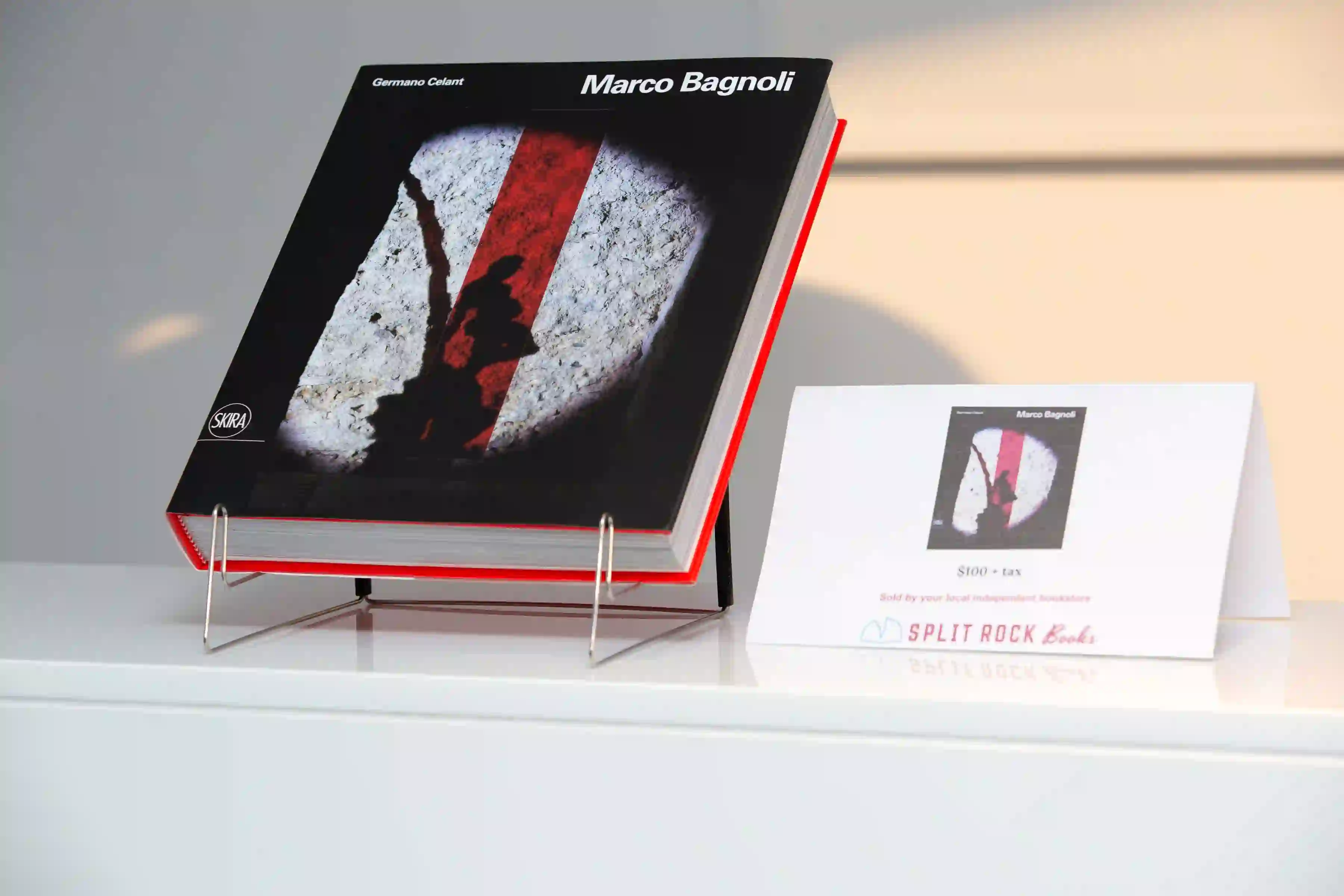 Book display of "Marco Bagnoli" at Magazzino Italian Art Foundation on September 28, 2019