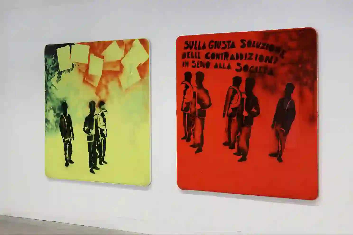 Installation view of 'Mario Schifano: The Rise of the ‘60s' at the Robert Olnick Pavilion at Magazzino Italian Art, Cold Spring, NY. Photo by Marco Anelli / Tommaso Sacconi