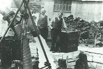 Sidney Percy Hall testing new pump