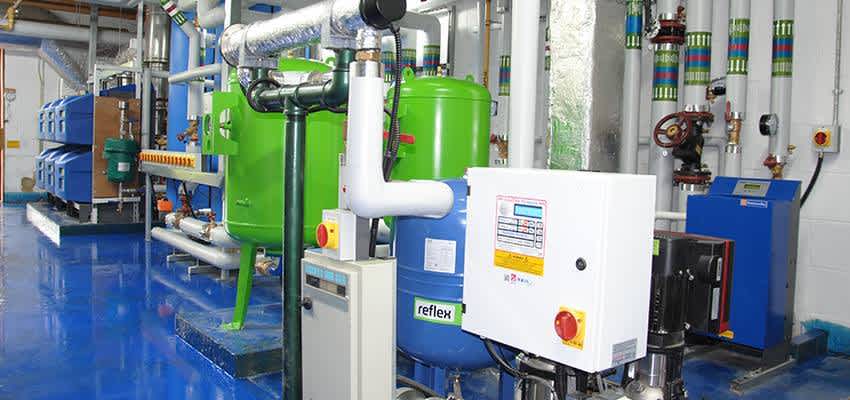 Walton on Thames hospital chesil pressurisation unit expansion vessel