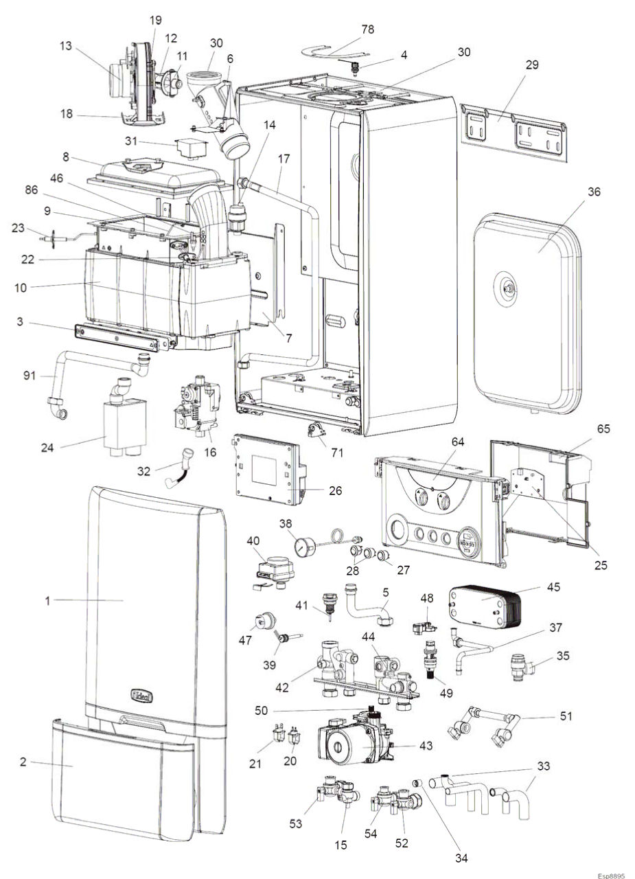 A86/B - Boiler Exploded