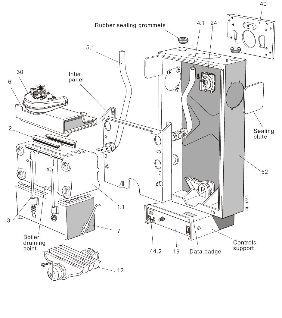 A68/B - Boiler Exploded