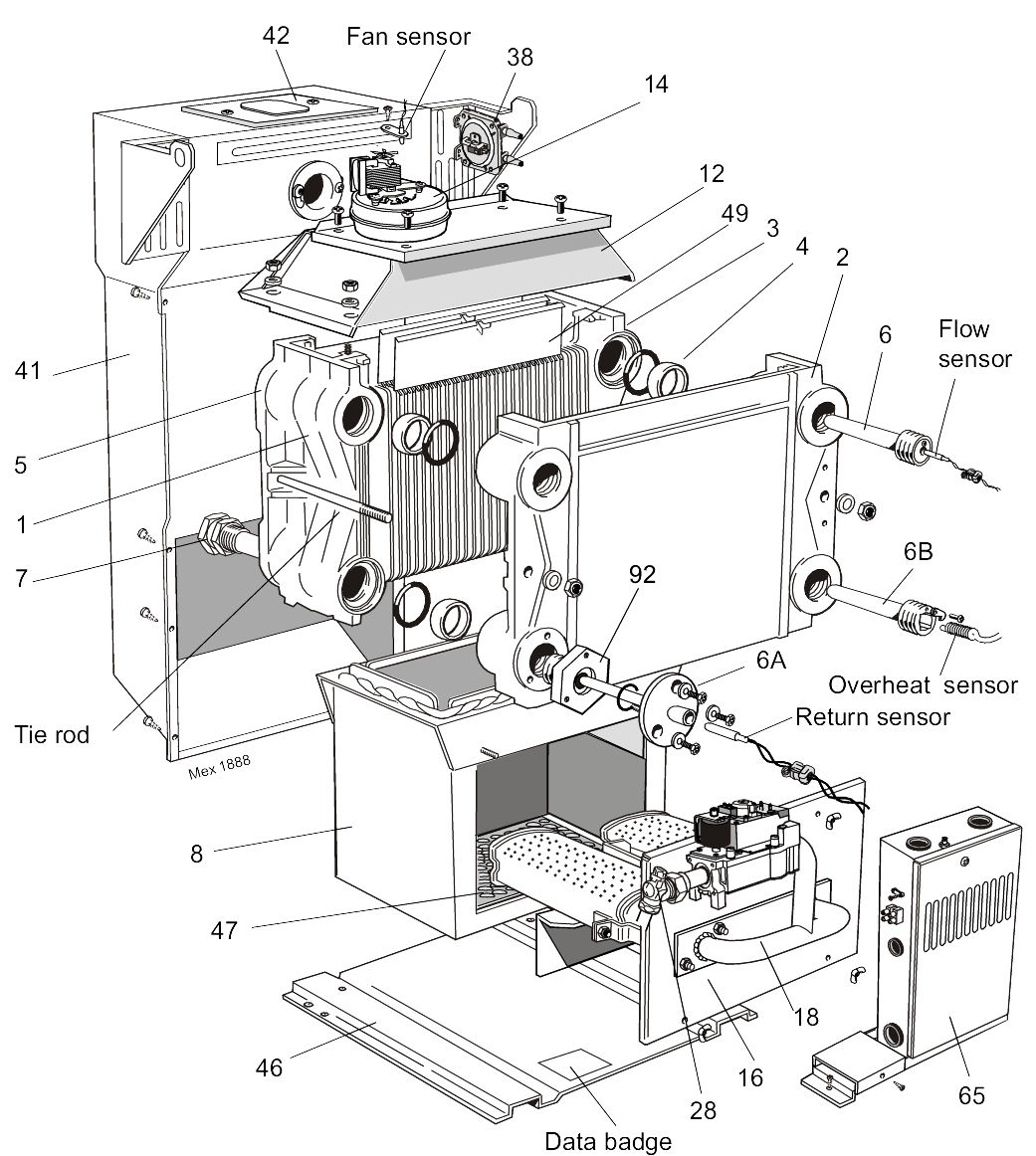 G26/C - Boiler Expolded 100 125