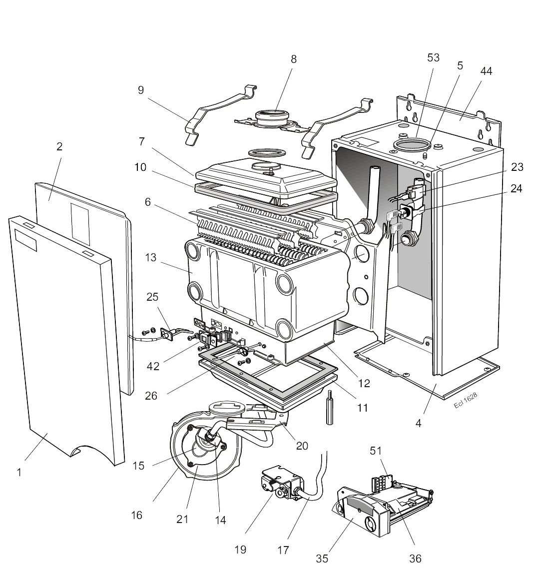 A67/C - Boiler Exploded
