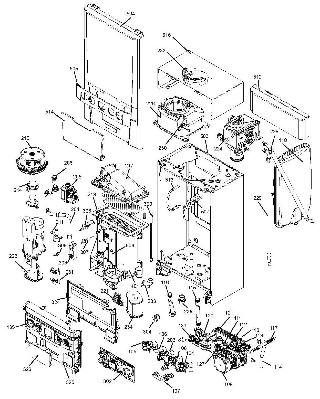 A107/A - Boiler Expanded View