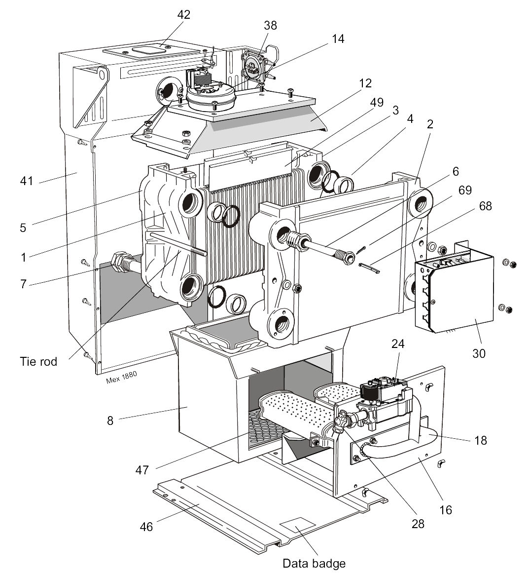 G25/C - Boiler Exploded 100 125