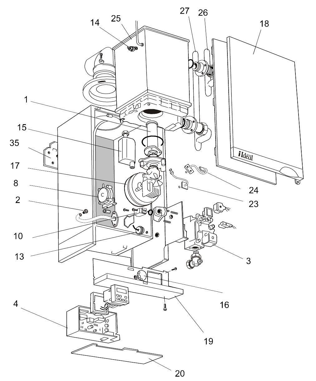 A60/B - Boiler Exploded