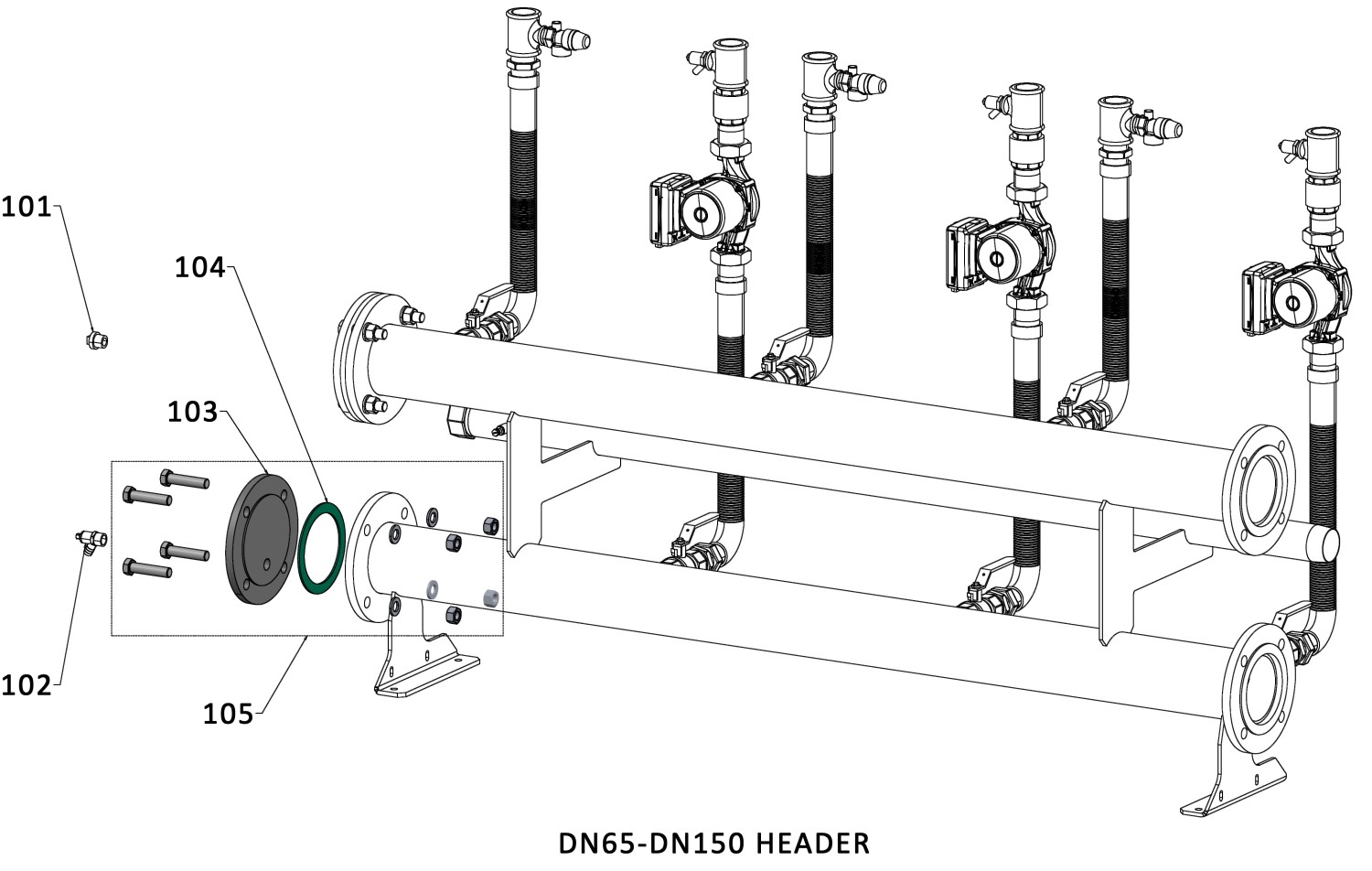 ES2-HEADER DN65-DN150