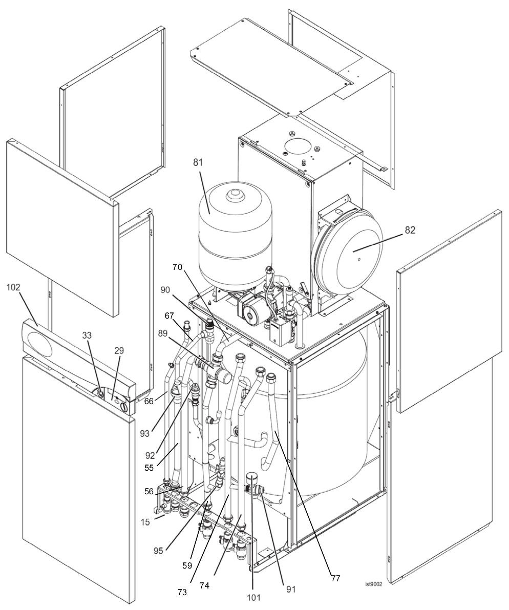 G31/B - Boiler Complete Exploded WV onward