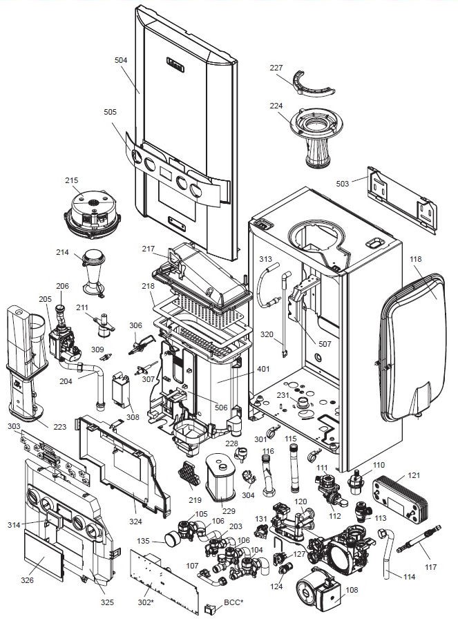 A88/B - Boiler Expanded View - ABK Onwards