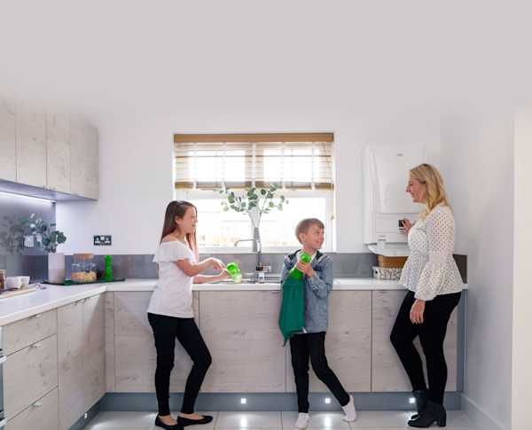 Kitchen scene with boiler