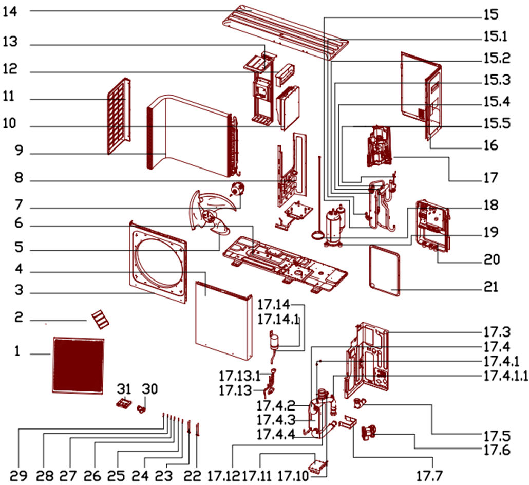 AH16C - Indoor Unit 12/14kw