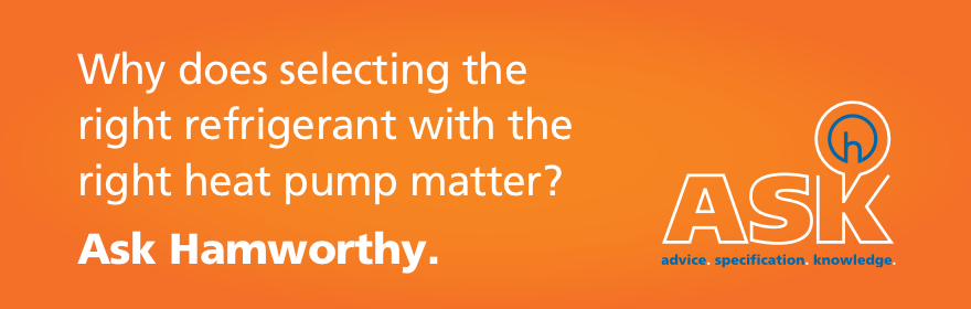 Why is the refrigerant important when selecting a heat pump?