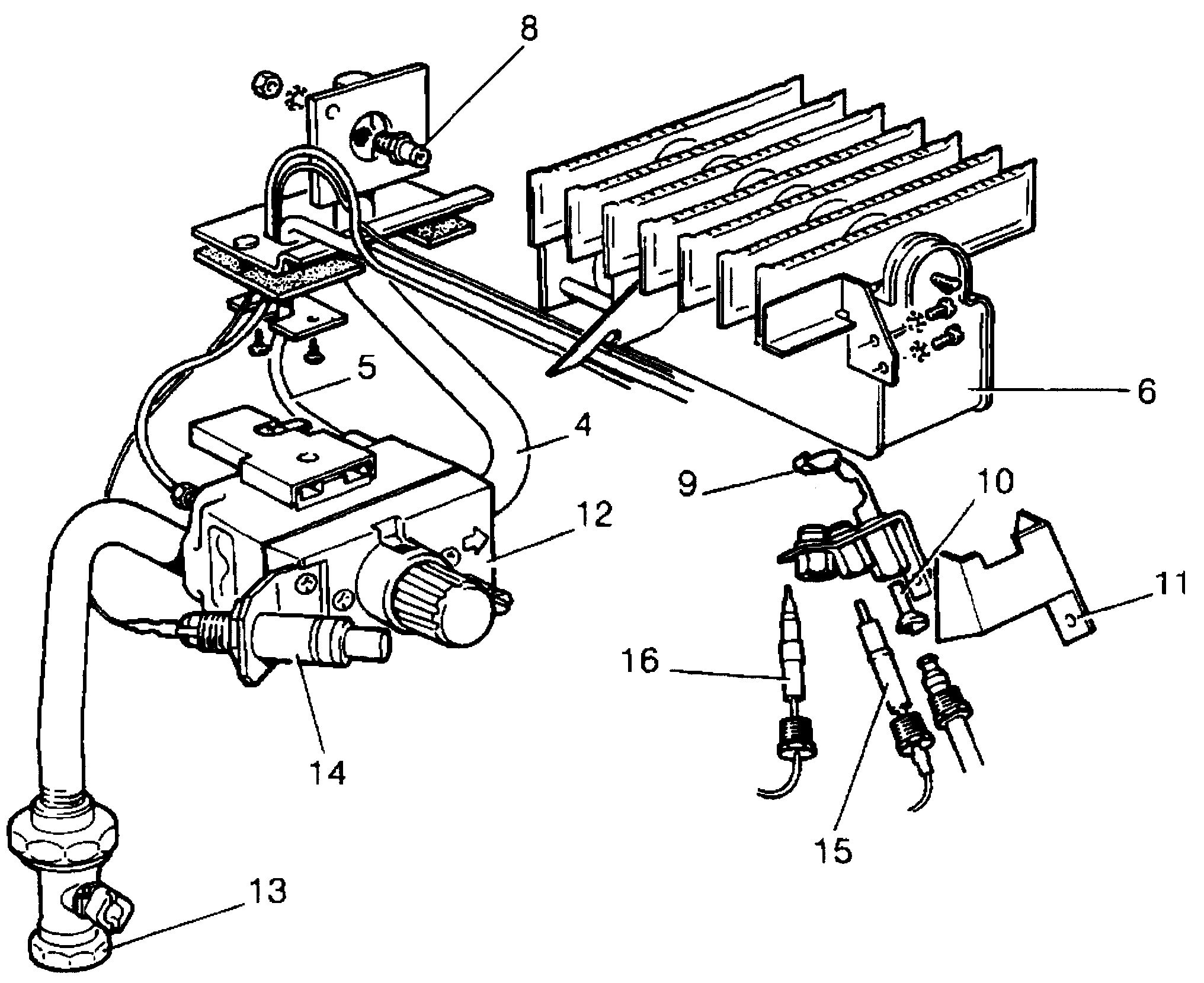 A34/C - Burner & Gas Valve