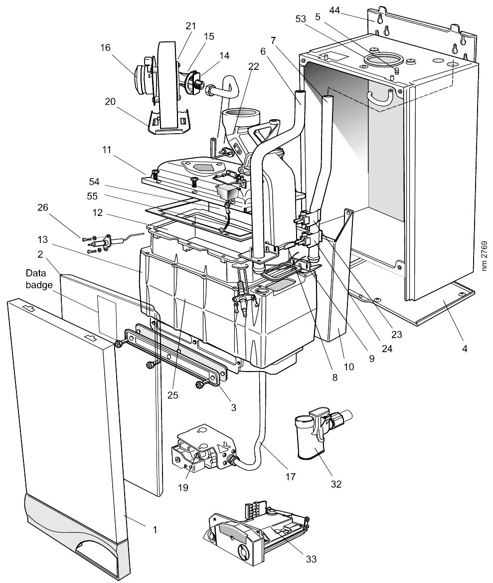 A77/C - Boiler Exploded