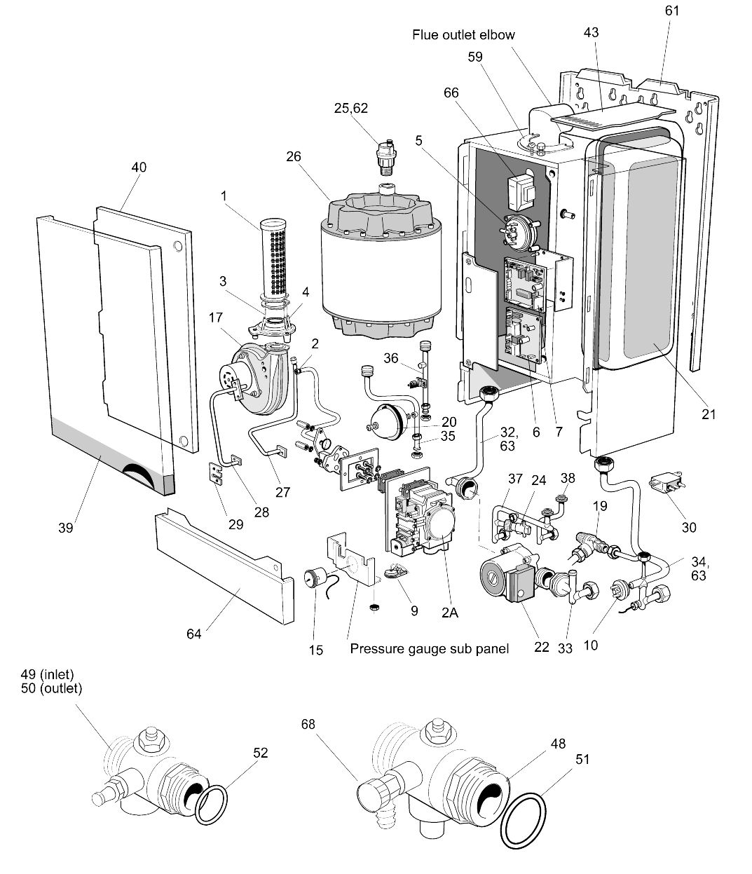 A54/C - Boiler Exploded