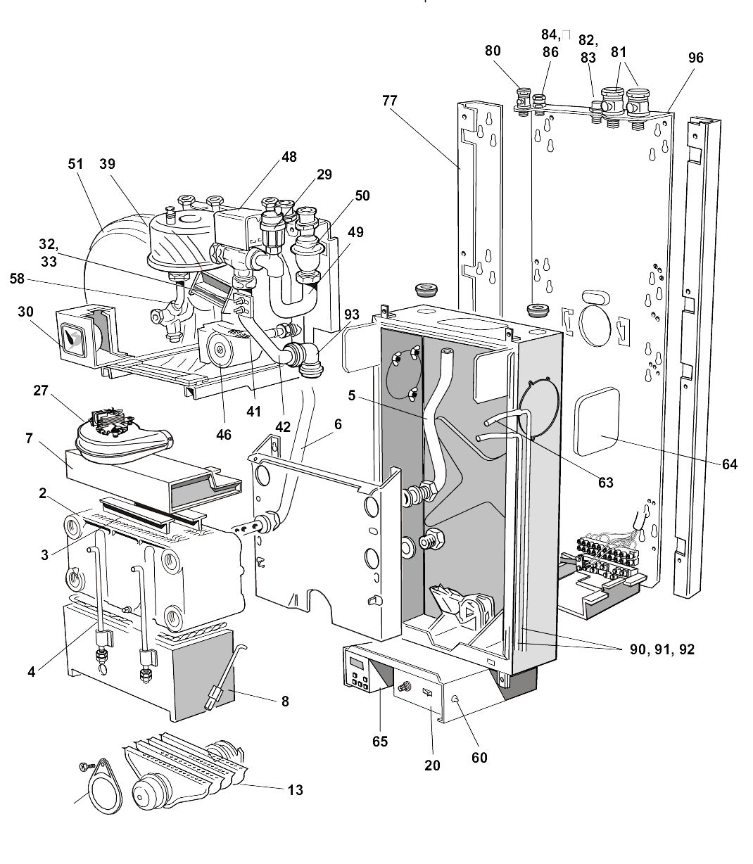 A52/C - Boiler Exploded