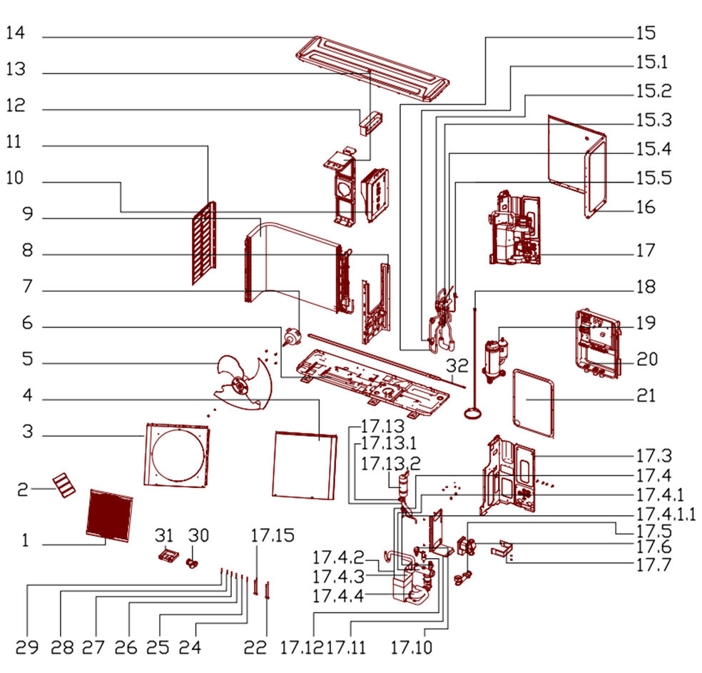 AH16A - Indoor Unit 4.5,6,8,10