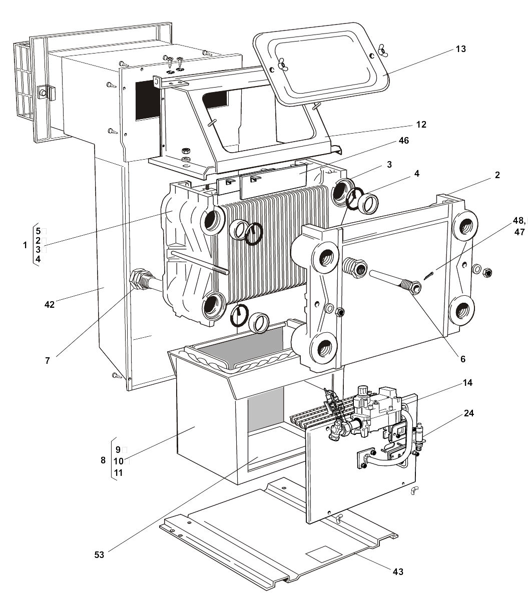 G15/C - Boiler Exploded