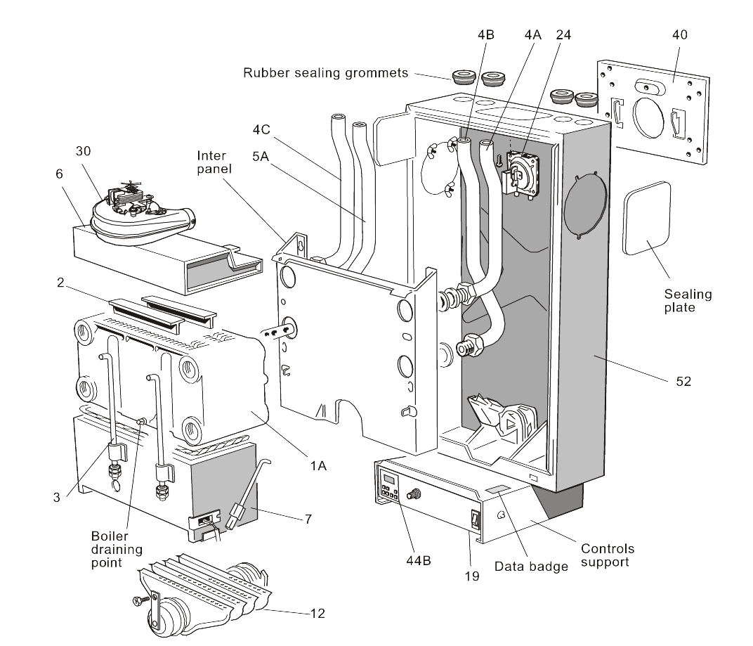A62/C - Boiler Exploded