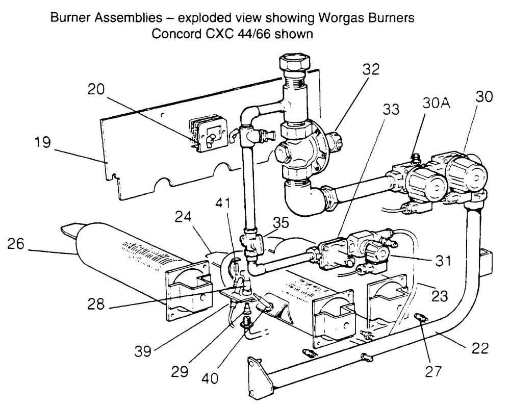 E9/G - Burner Assembly - Worgas CXC 66 & CXC 66