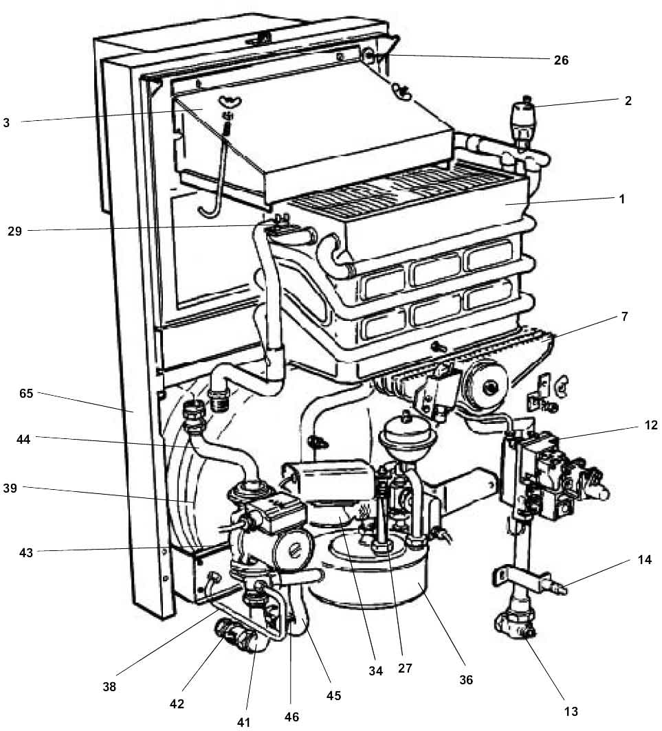 A37/B - Boiler Expanded (Aeromatic Burner Shown)