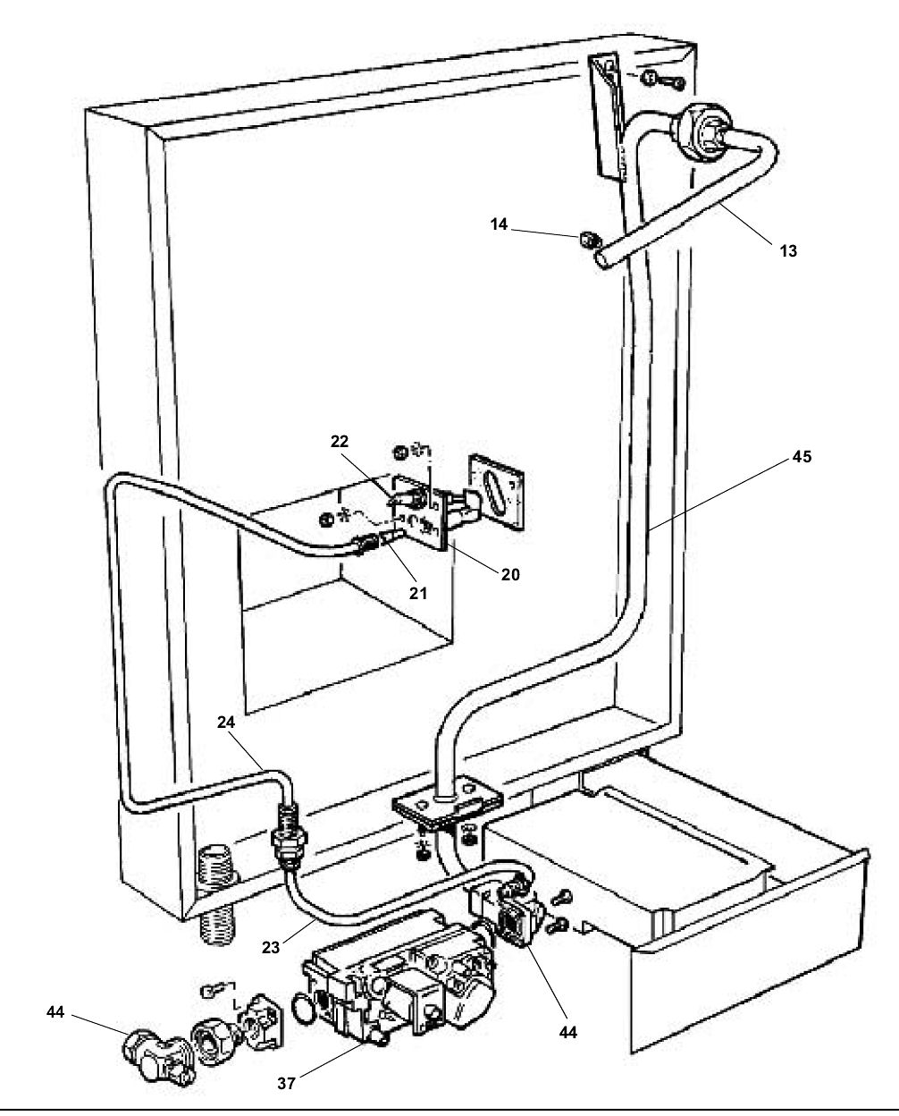 A45/F - Gas Line Assembly