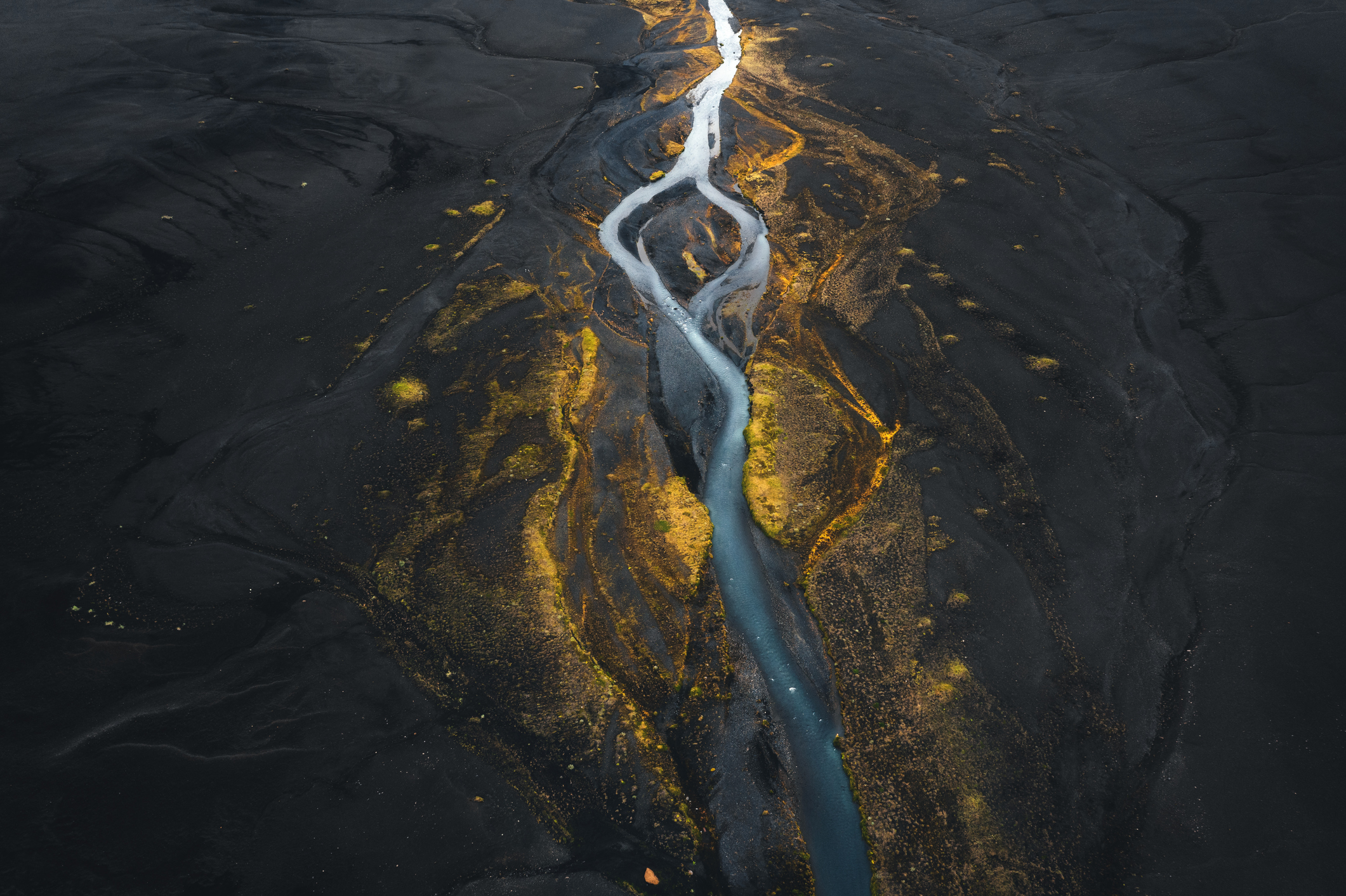 Árfarvegur - loftmynd