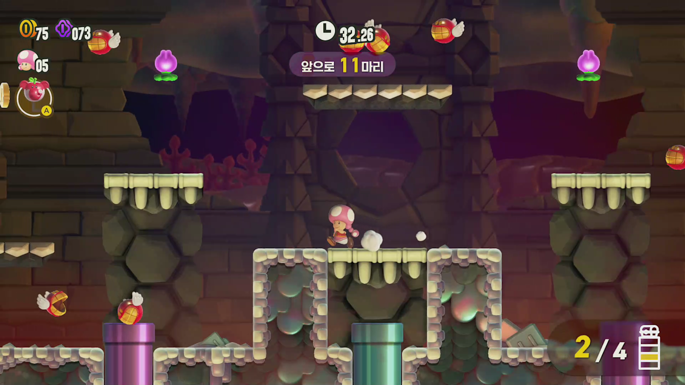 마리오와 친구들을 방해한다. 플라워 왕국에서 만날 수 있는 개성 넘치는 적 캐릭터를 소개. ~제1편~【원더의 세계로 Vol.13】 |  News | 한국닌텐도주식회사