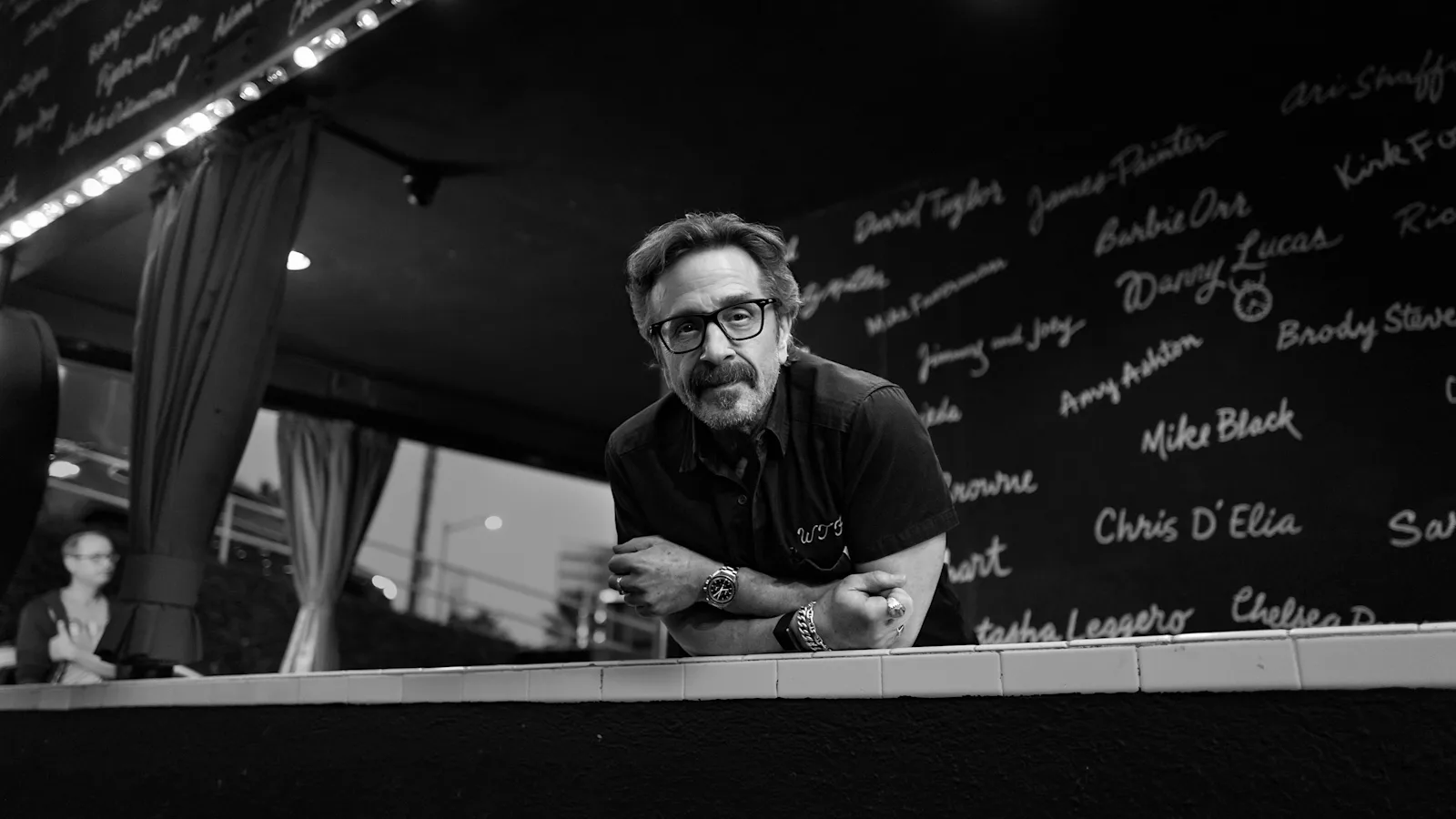 Image > Marc Maron > Elizabeth Viggiano > Booth full