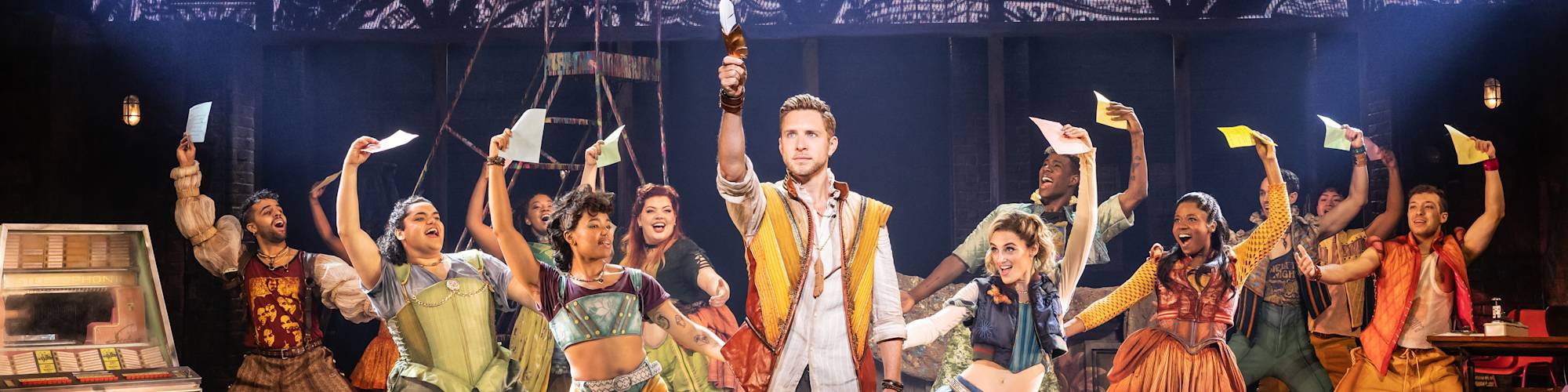 Corey Mach and the company of the North American Tour of & JULIET - Photo Credit Matthew Murphy