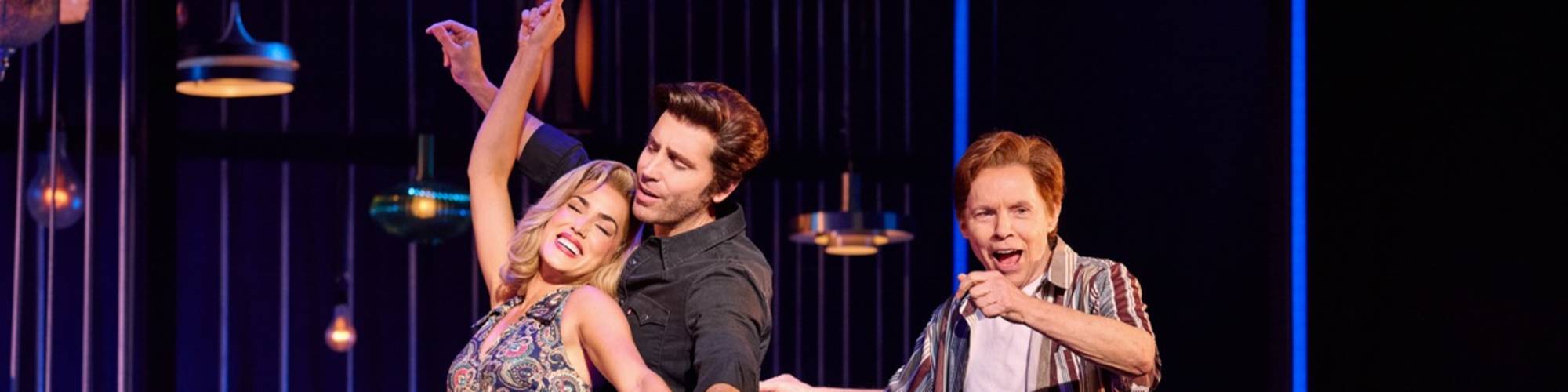 13 Hannah Jewel Kohn as -Marcia Murphey,- Nick Fradiani as -Neil - Then- and Tuck Milligan as -Fred Weintraub- in A Beautiful Noise: The Neil Diamond Musical - Photo credit Jeremy Daniel Large